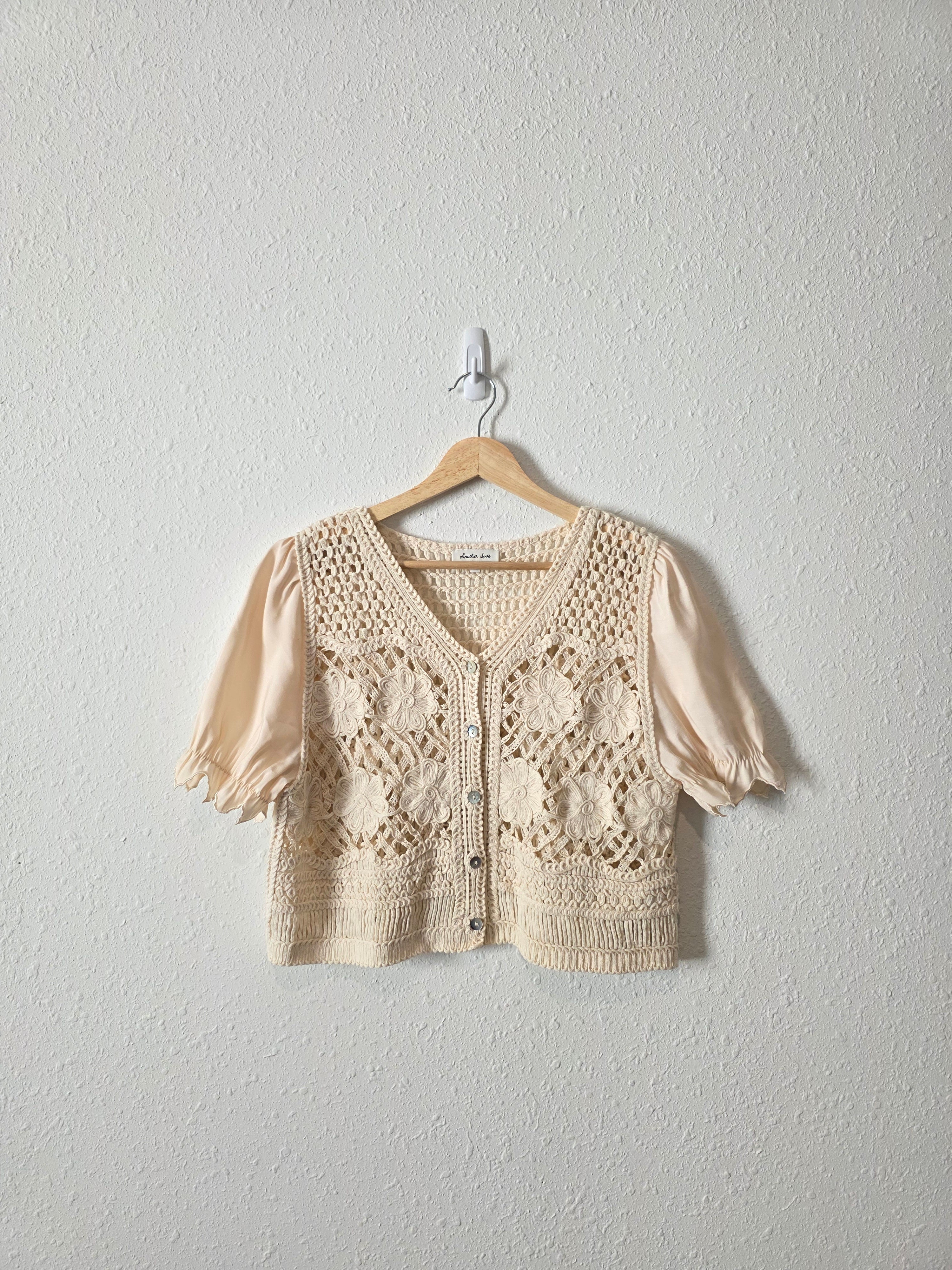 Another Love Floral Crochet Top (M)
