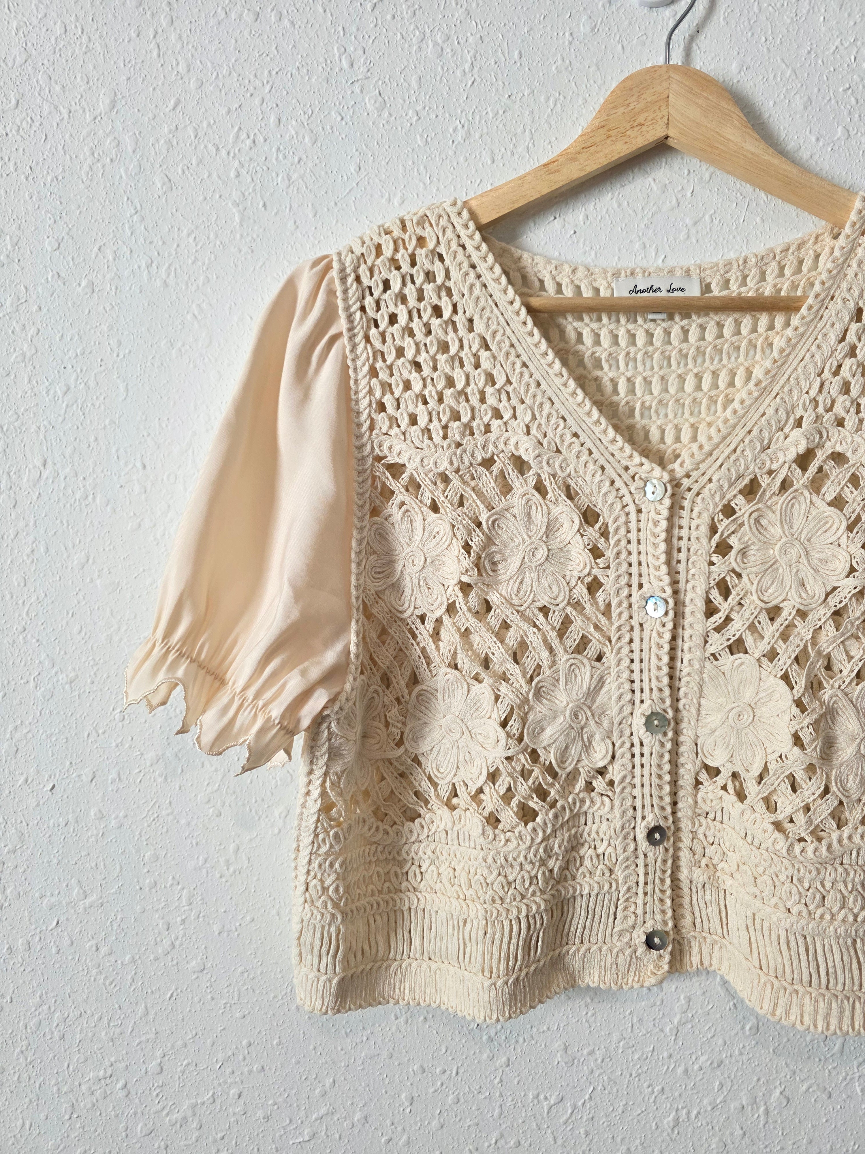 Another Love Floral Crochet Top (M)