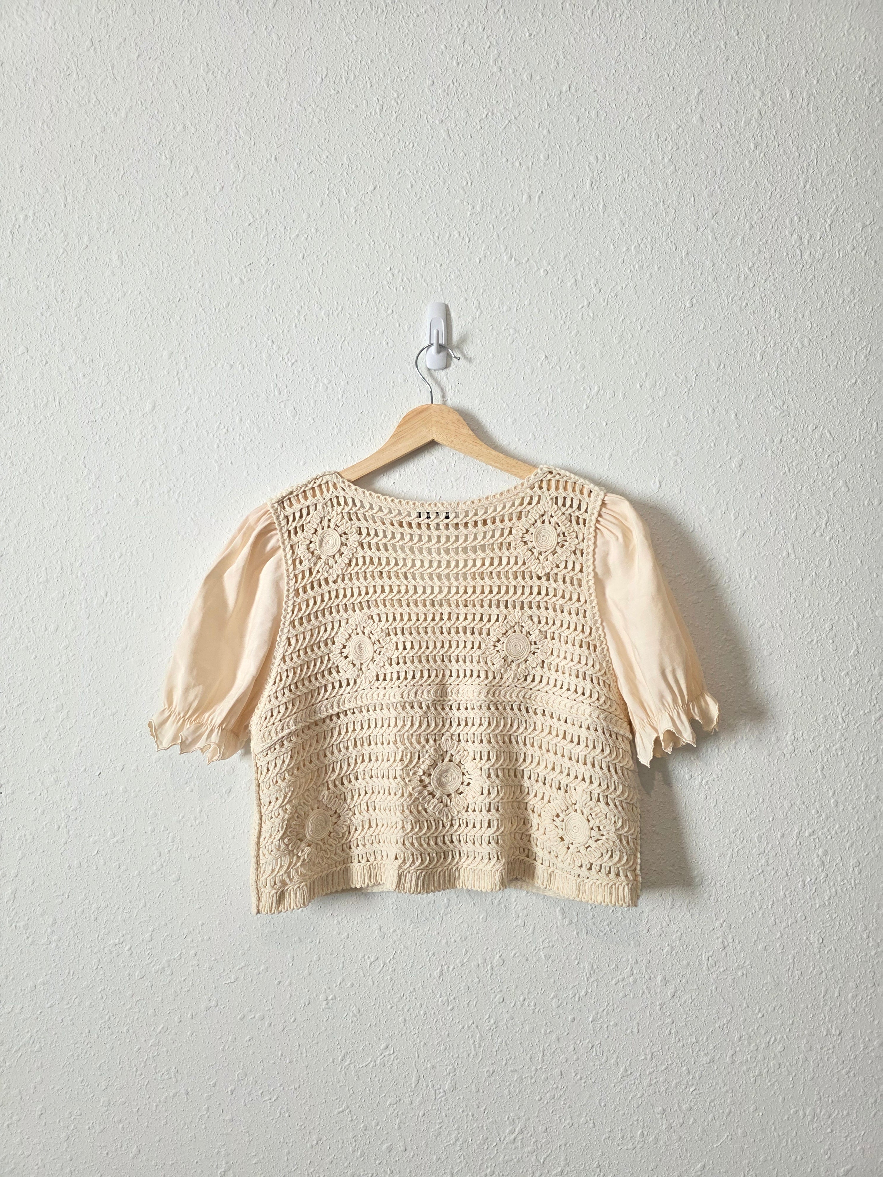 Another Love Floral Crochet Top (M)