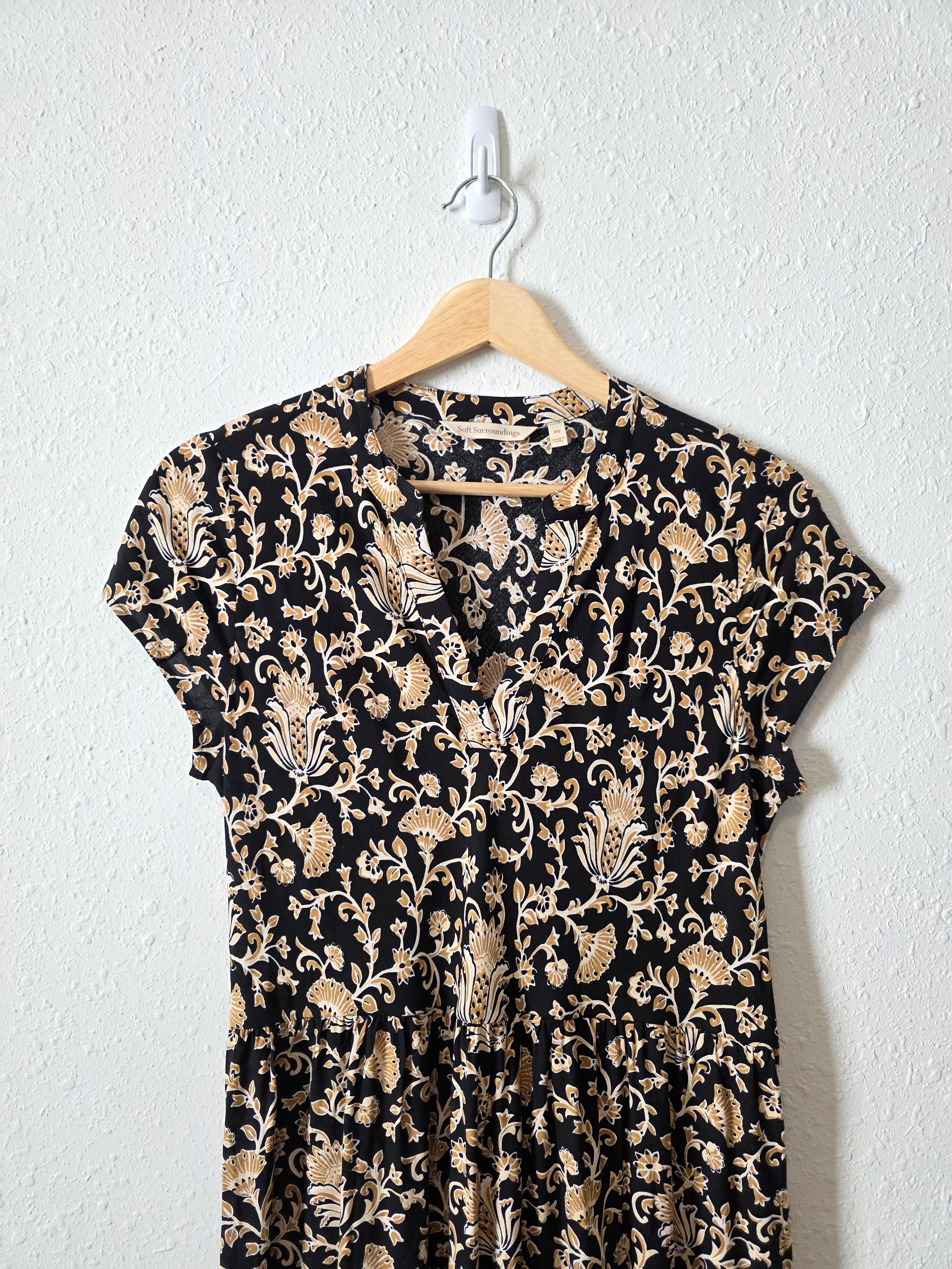 Neutral Floral Midi Dress (SP)