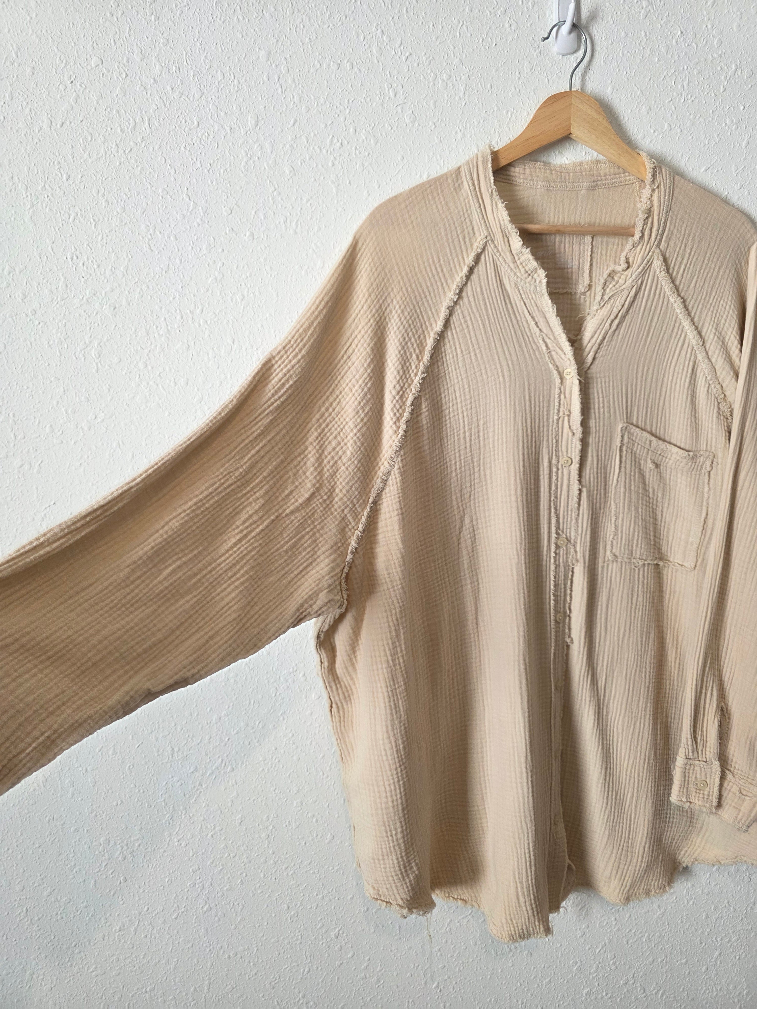 Aerie Cotton Gauze Button Up (XL)