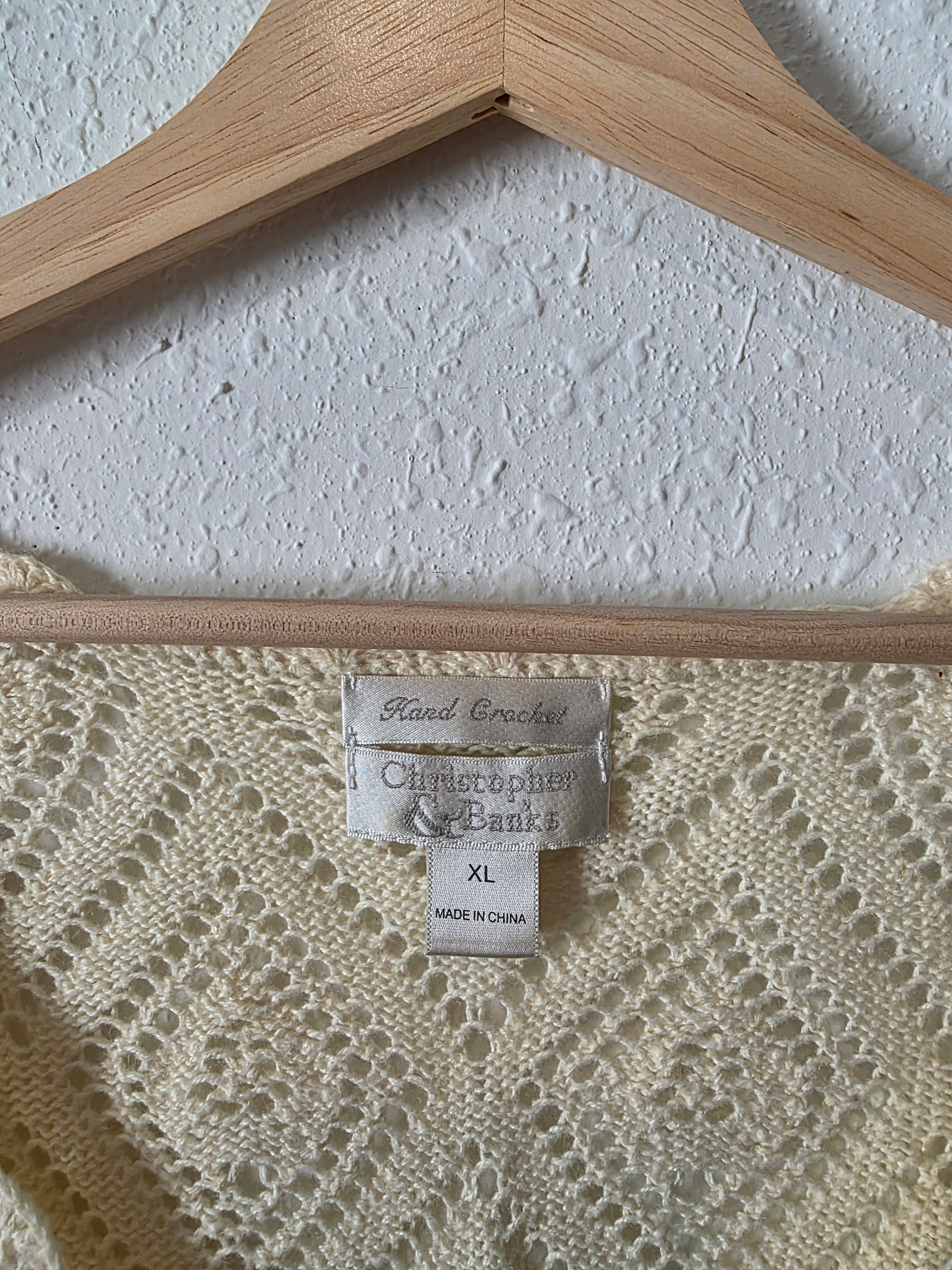 Vintage Crochet Knit Top (XL)