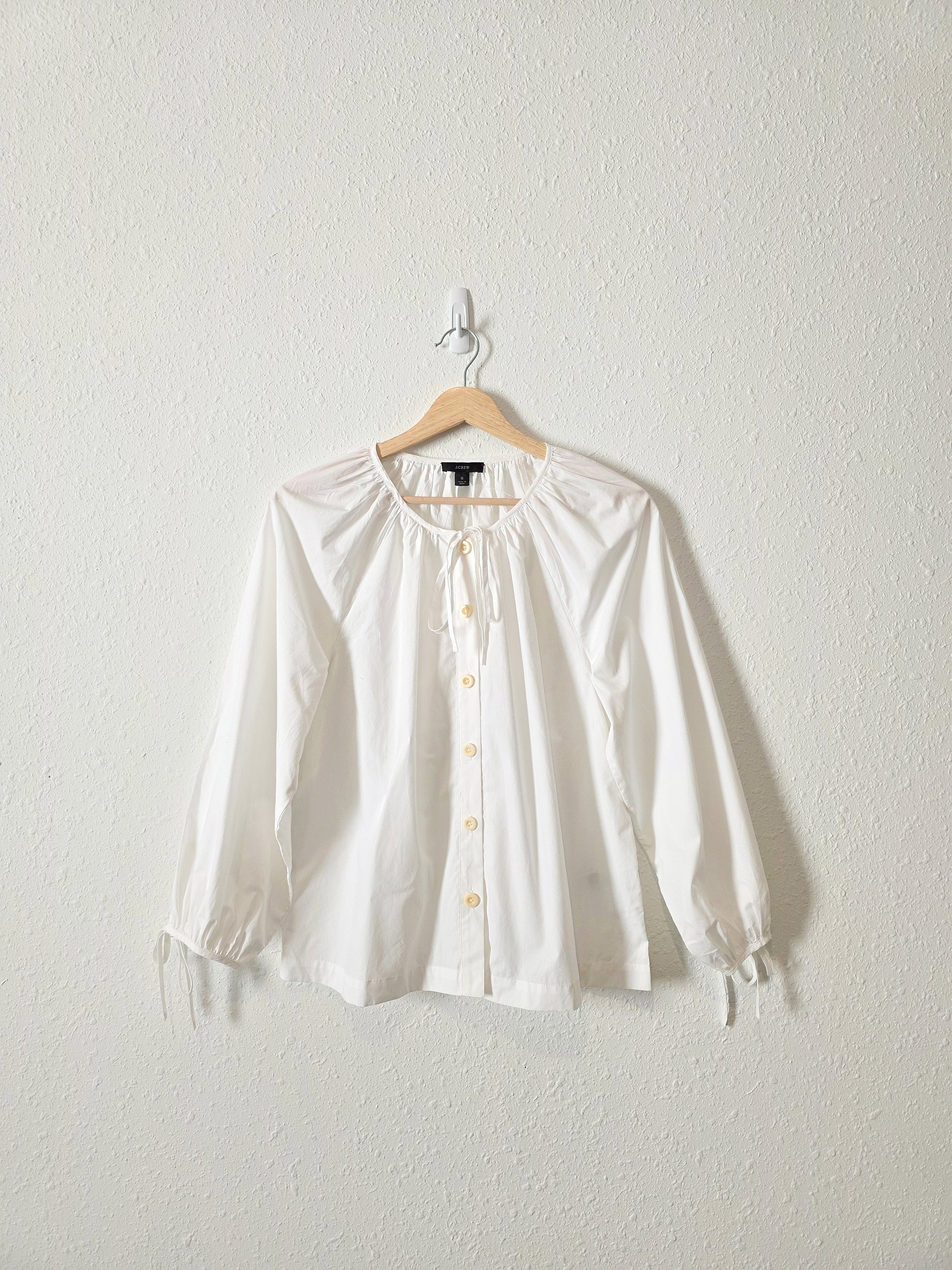 J.Crew Cotton Puff Sleeve Blouse (S)