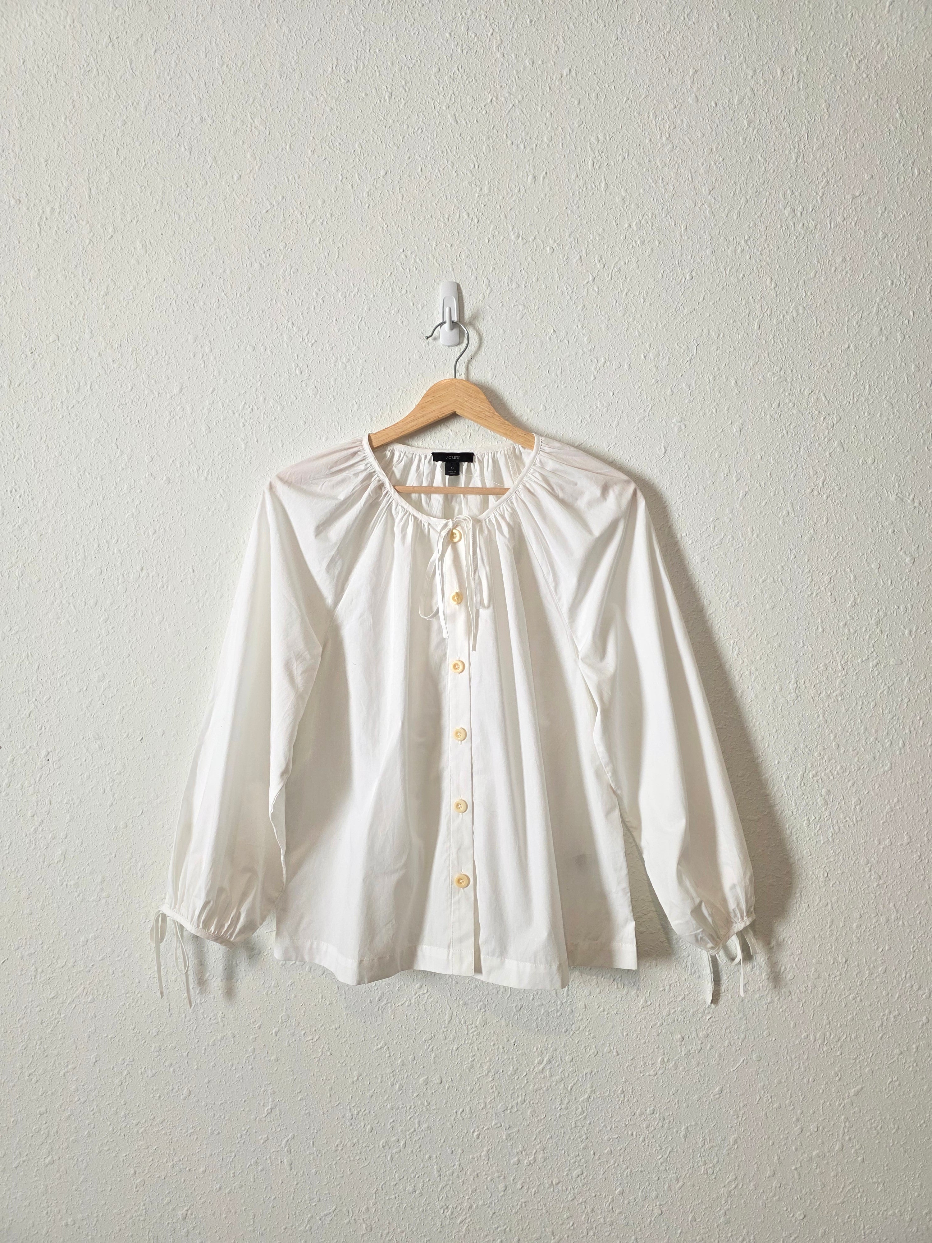 J.Crew Cotton Puff Sleeve Blouse (S)