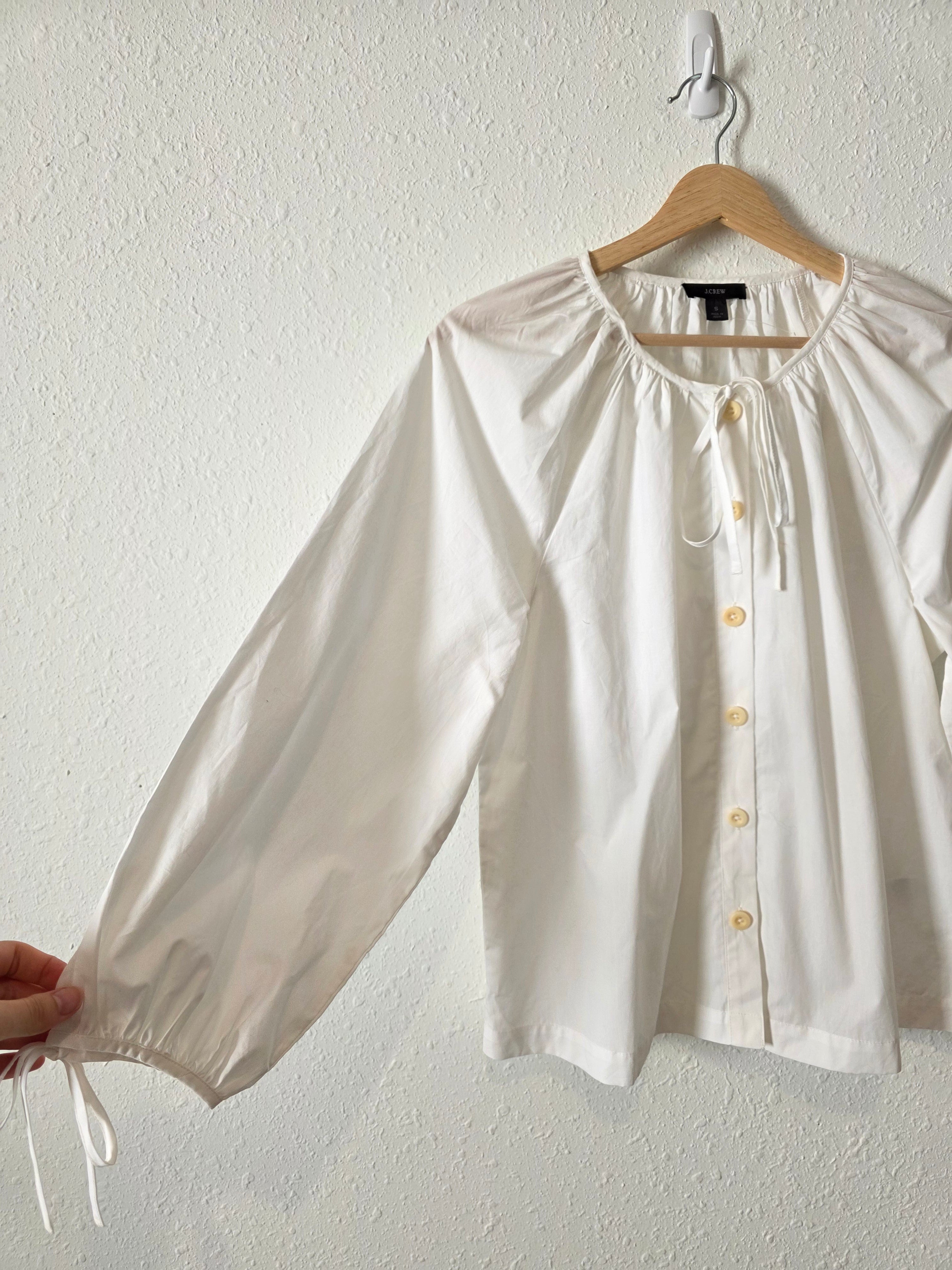 J.Crew Cotton Puff Sleeve Blouse (S)