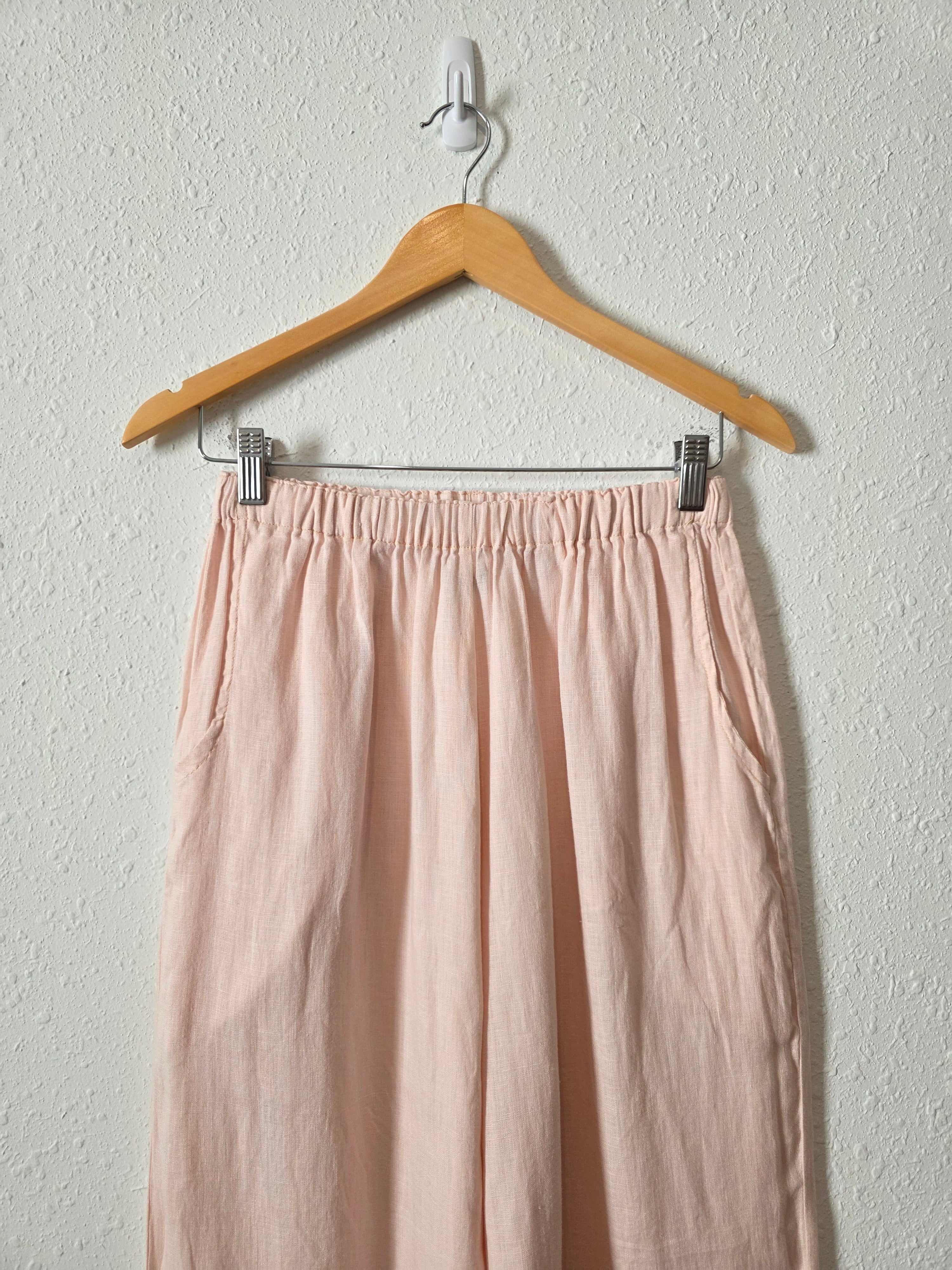 Flax Blush Linen Pants (S)