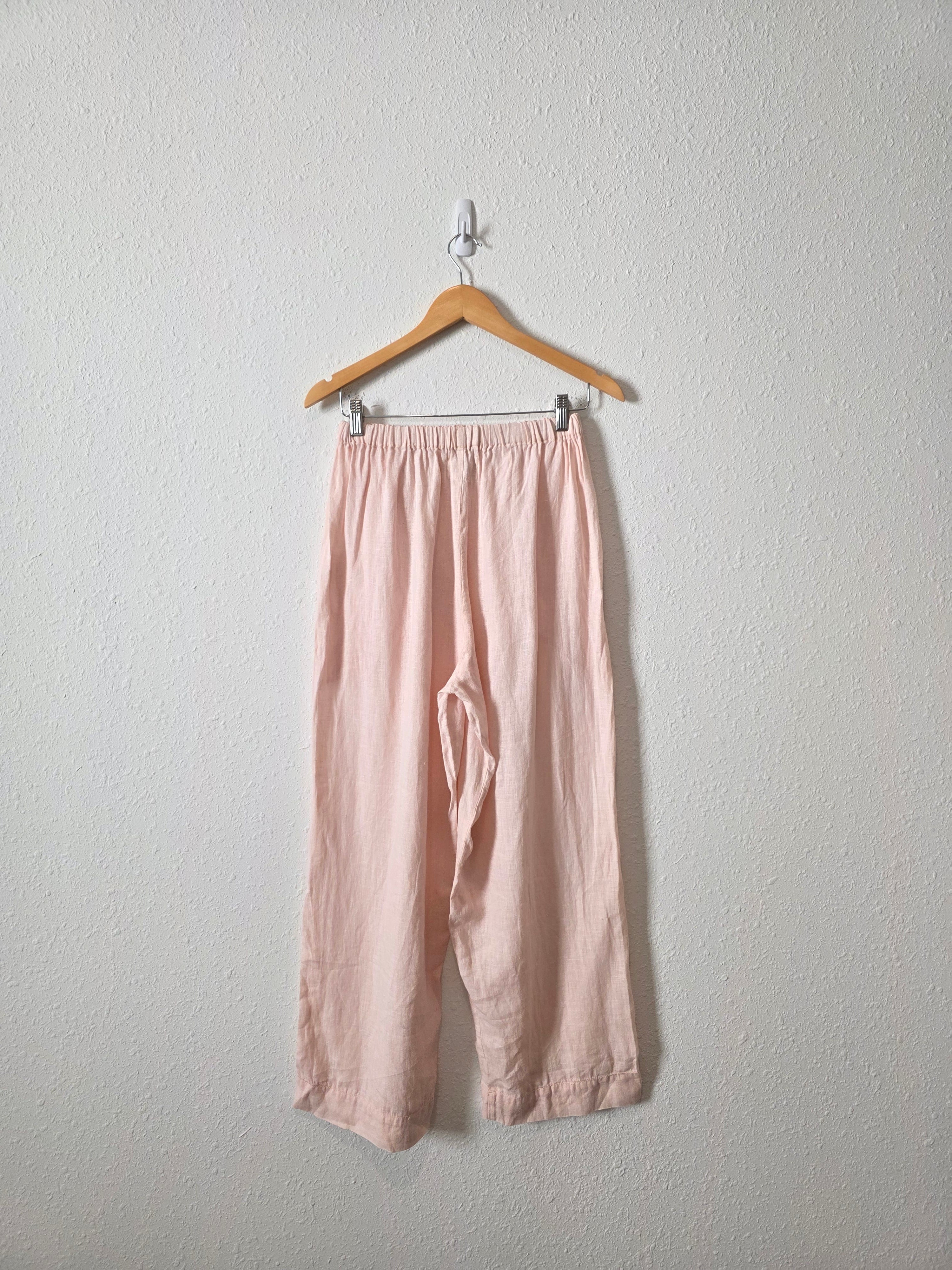 Flax Blush Linen Pants (S)