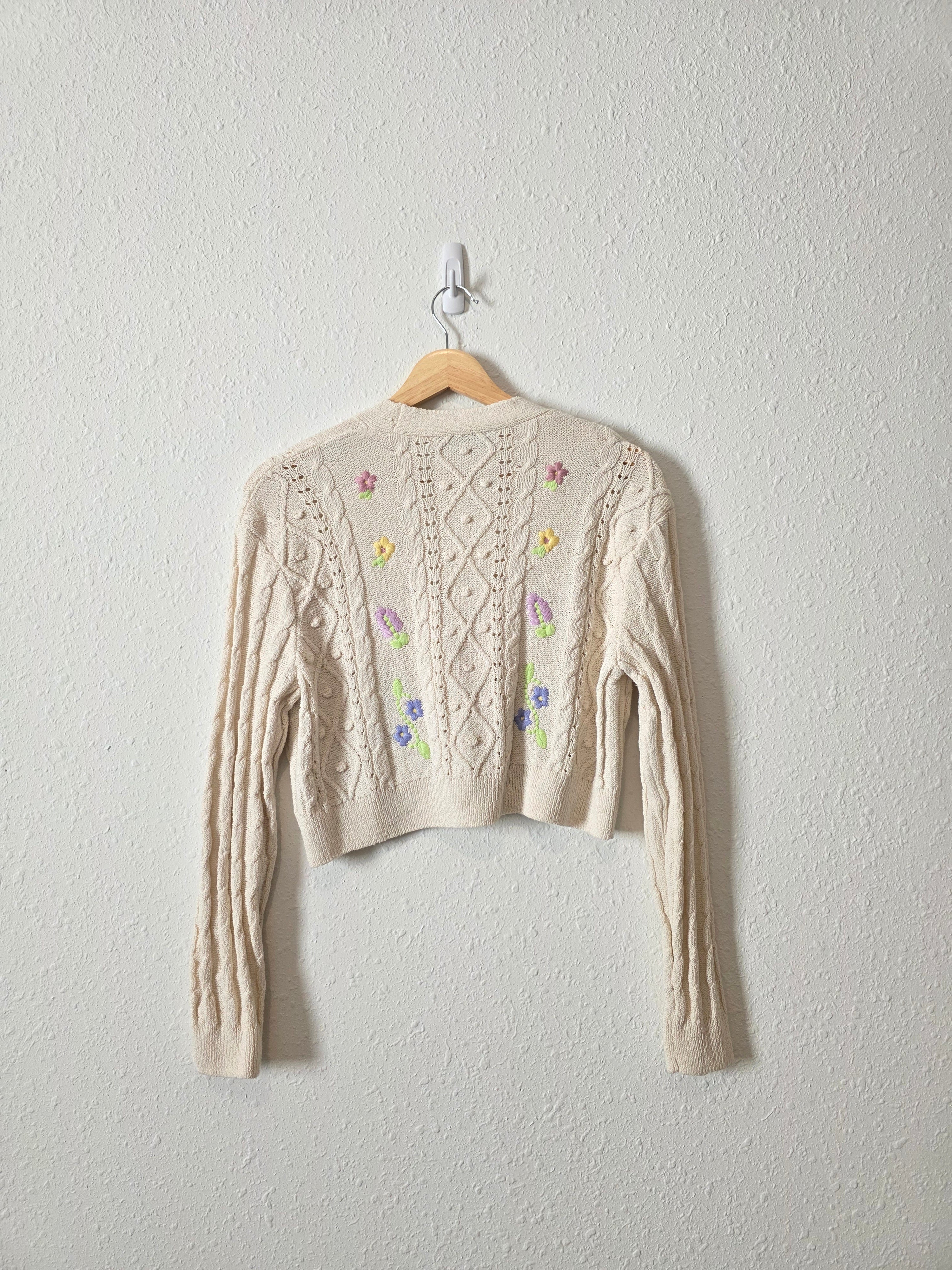 Zara Floral Embroidered Cardigan (S)