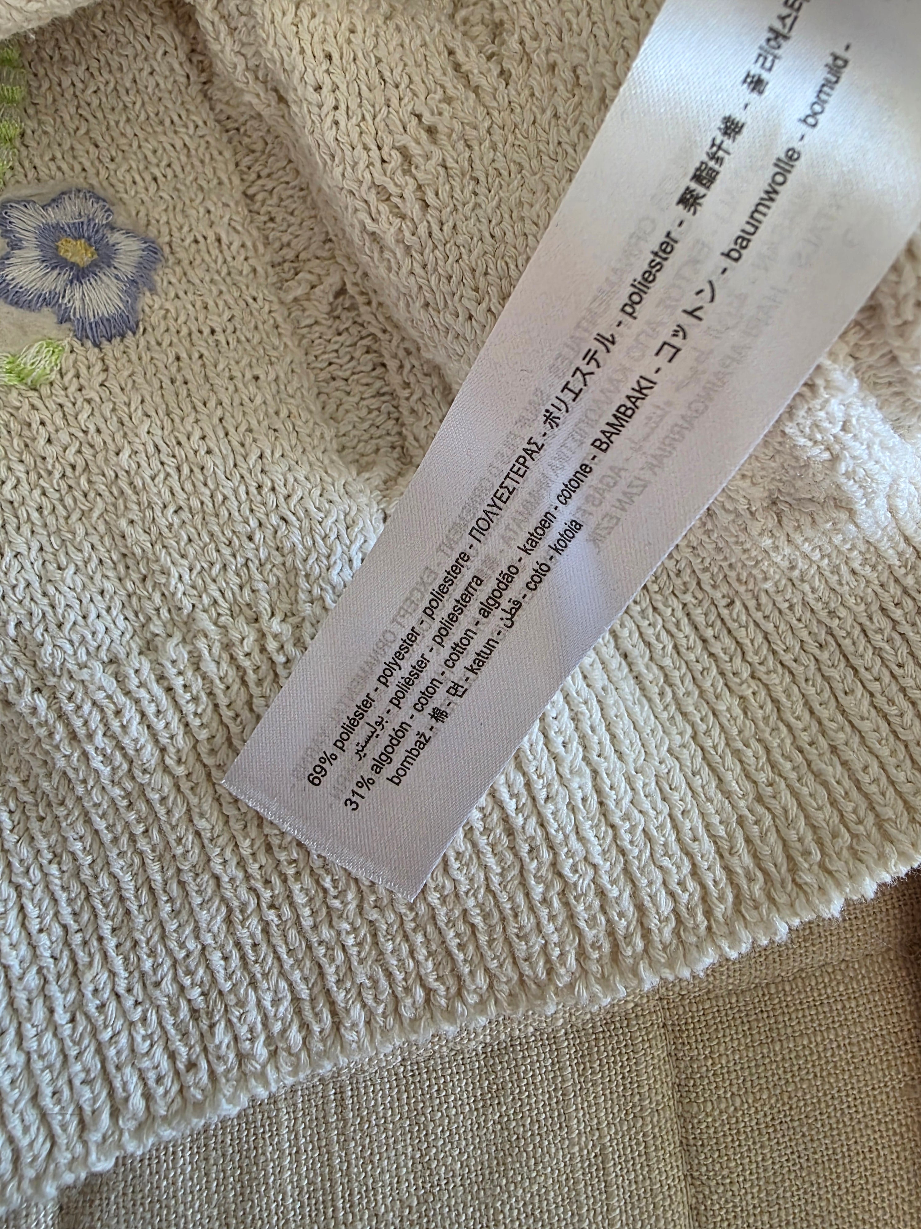 Zara Floral Embroidered Cardigan (S)