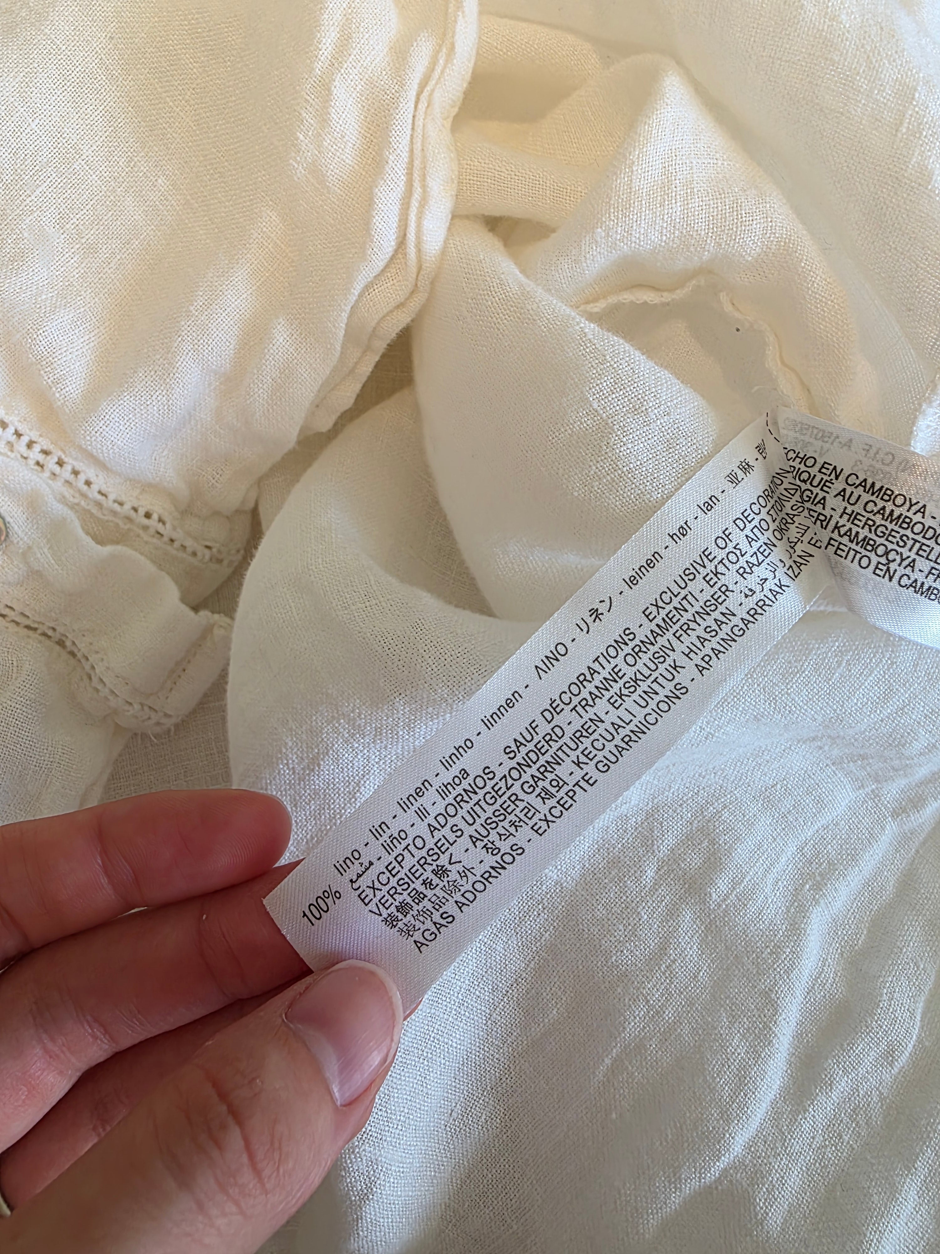 Zara Linen Button Up Shirt (S)