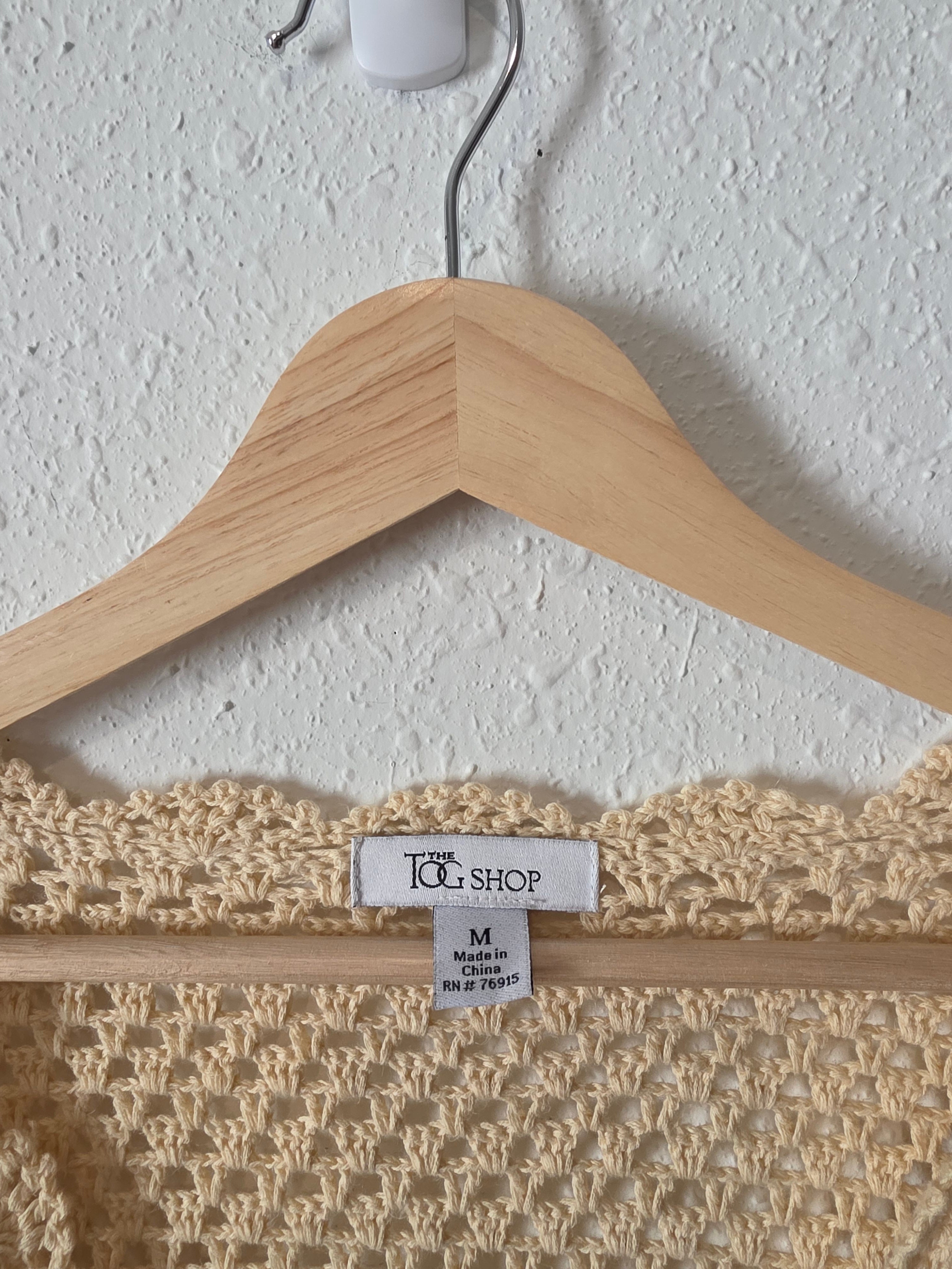 Vintage Crochet Knit Top (M)