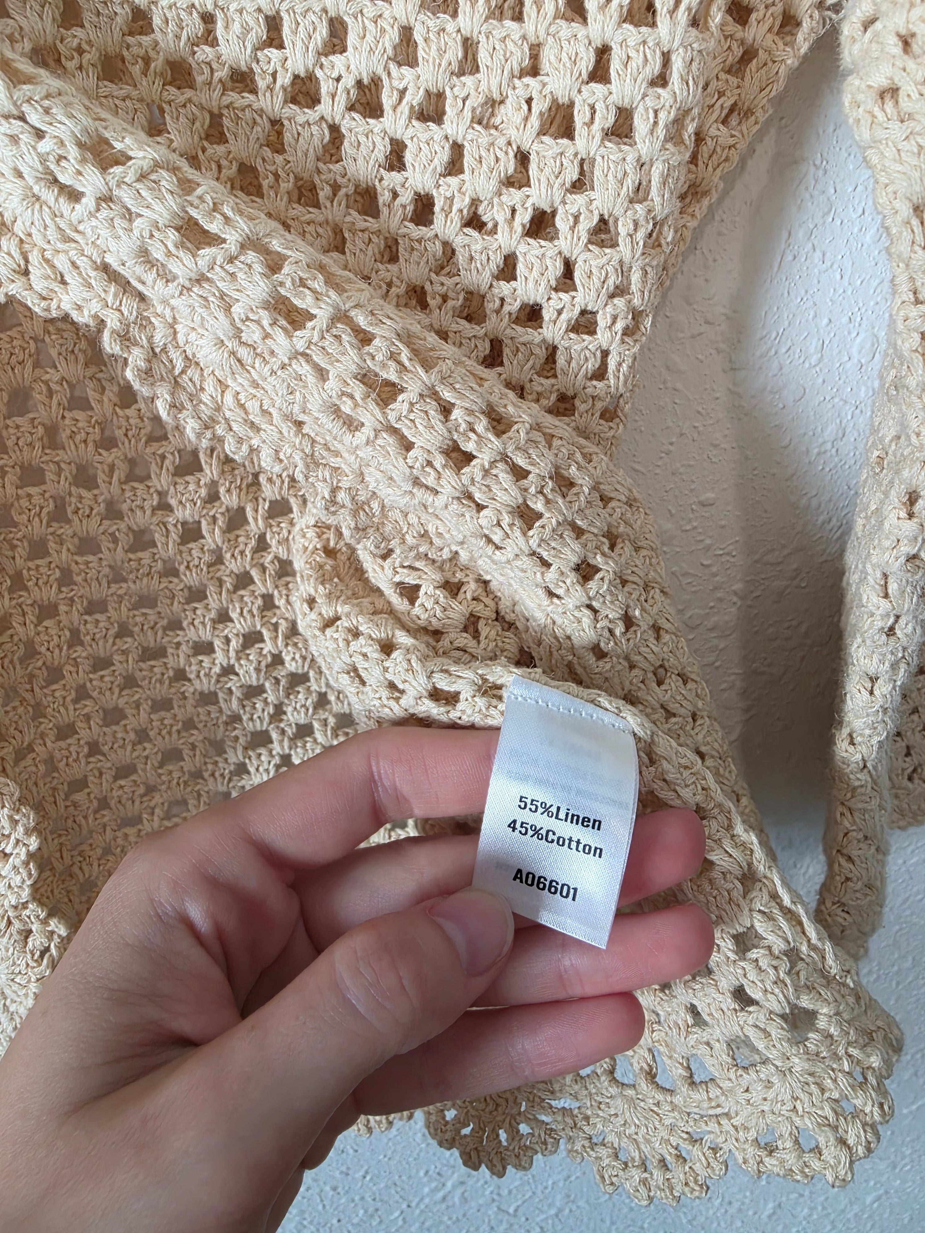 Vintage Crochet Knit Top (M)
