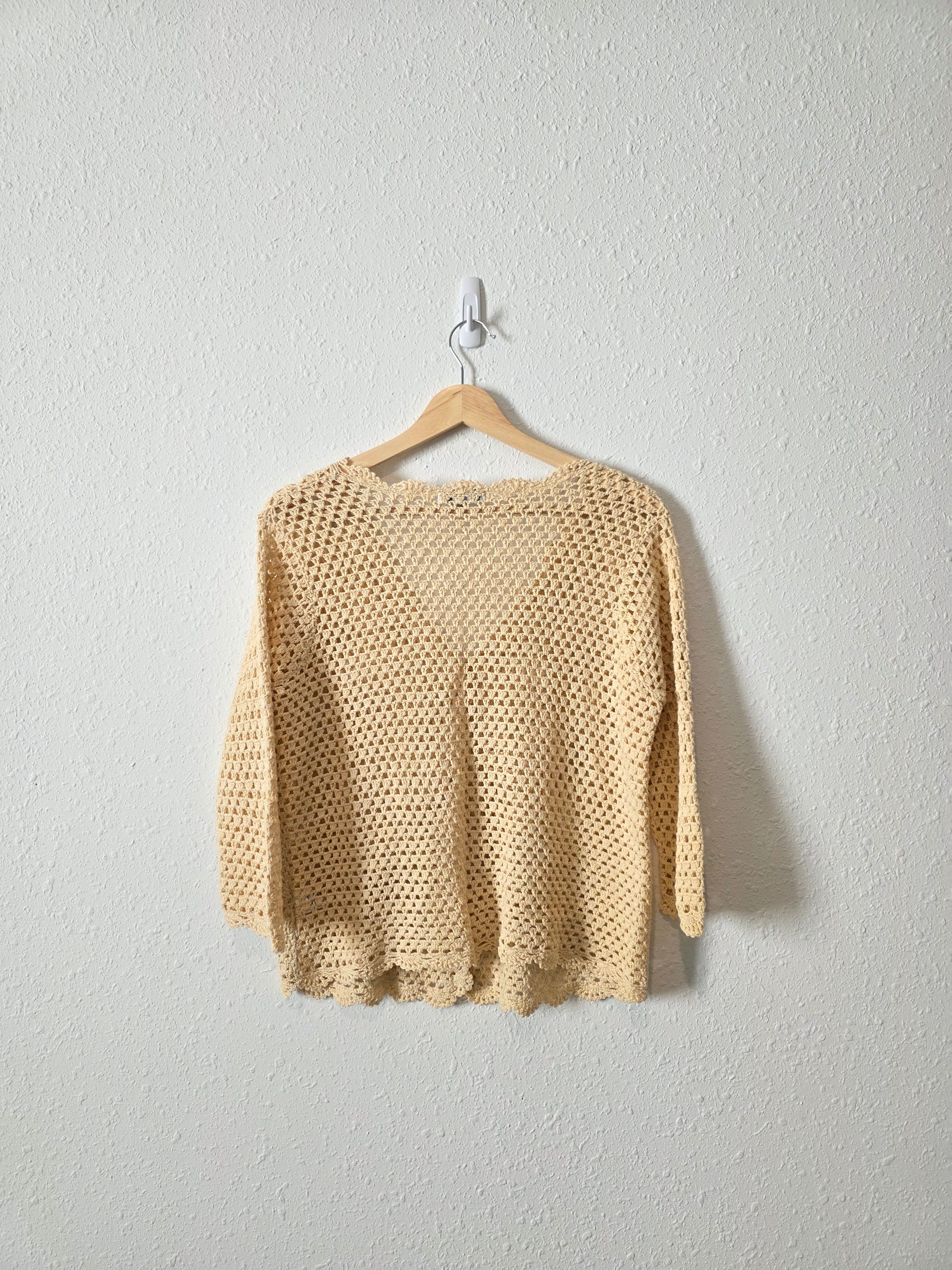 Vintage Crochet Knit Top (M)