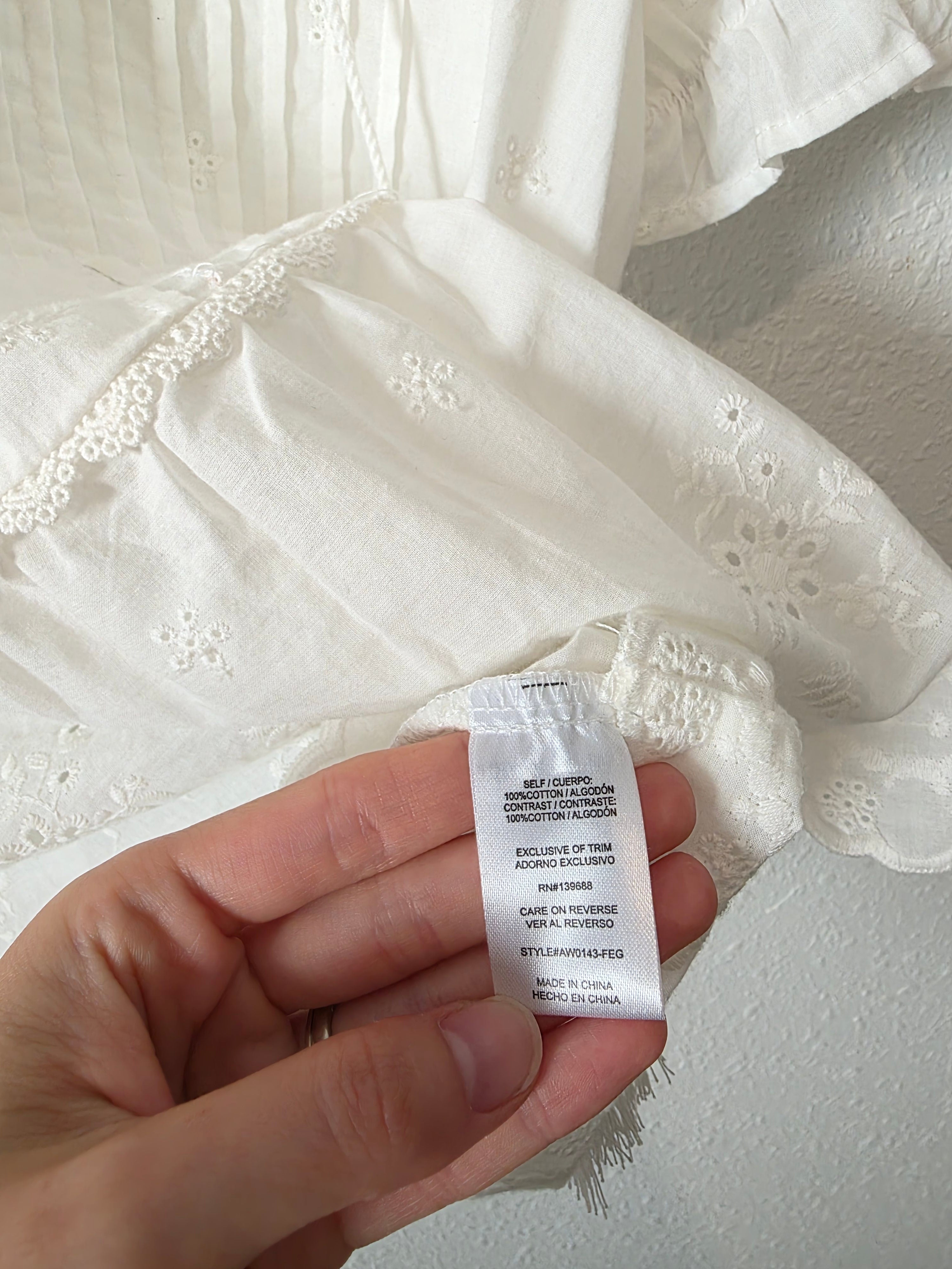 Floral Embroidered Babydoll Top (2X)