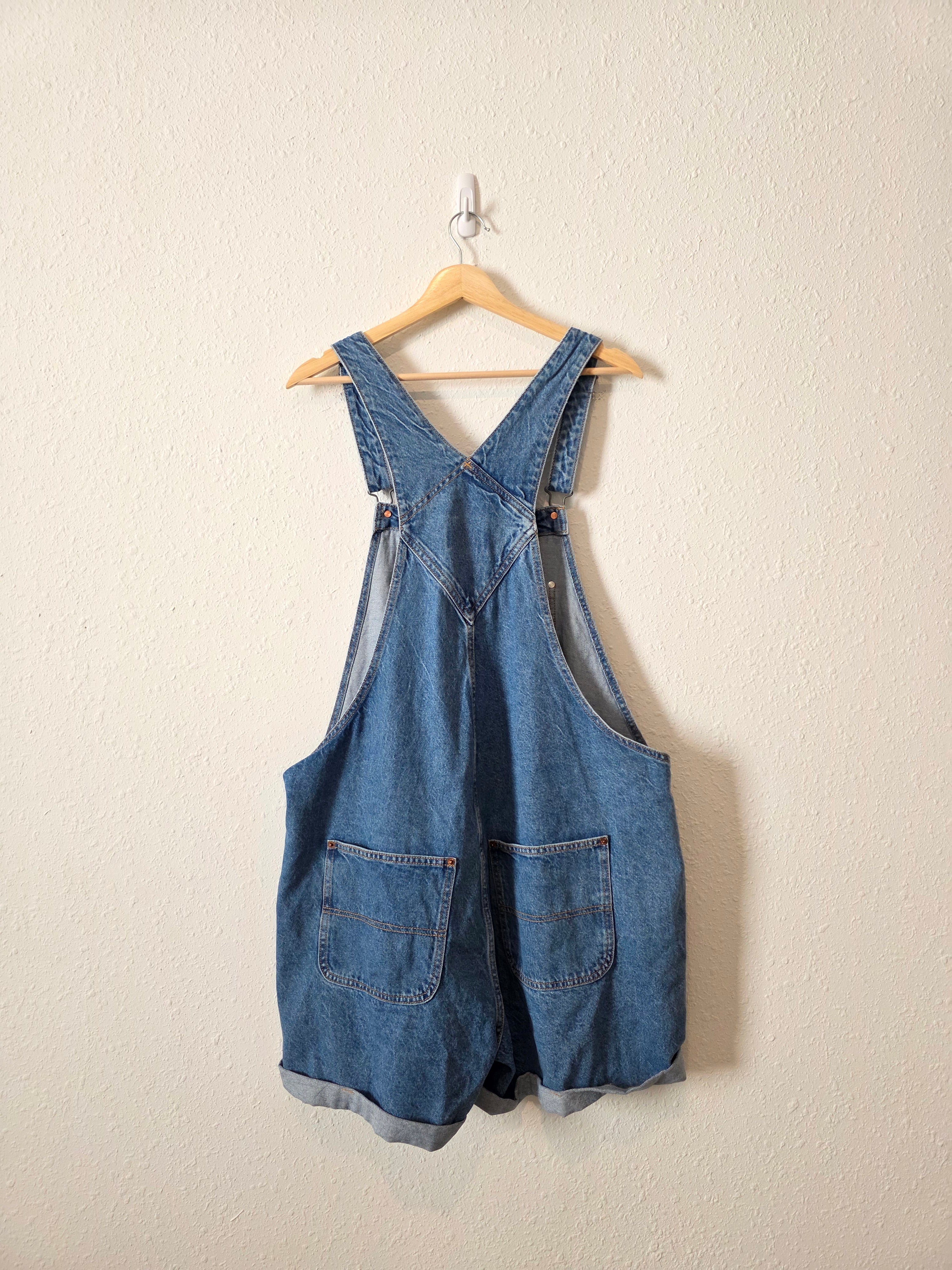 Relaxed Denim Shortalls (XL)