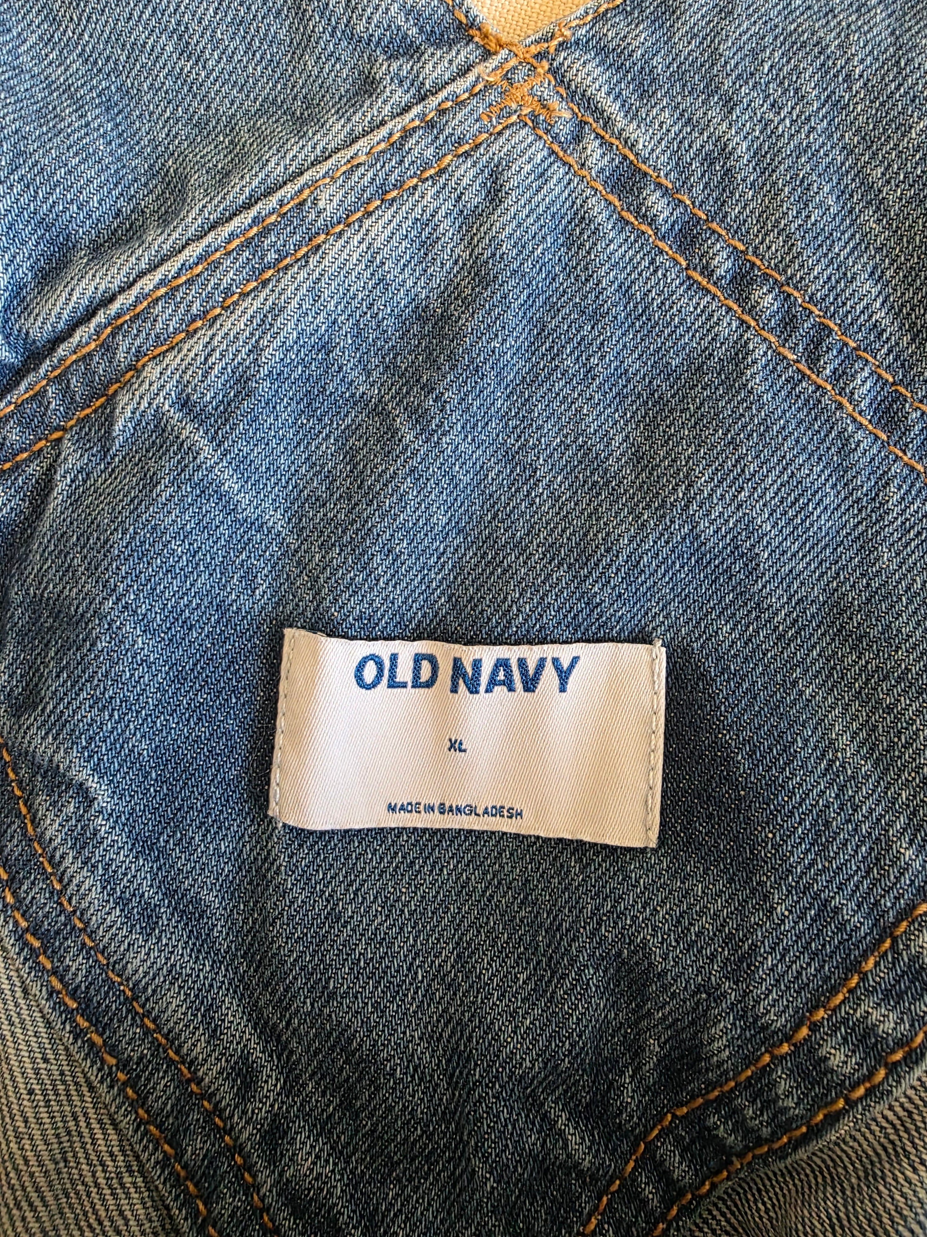 Relaxed Denim Shortalls (XL)