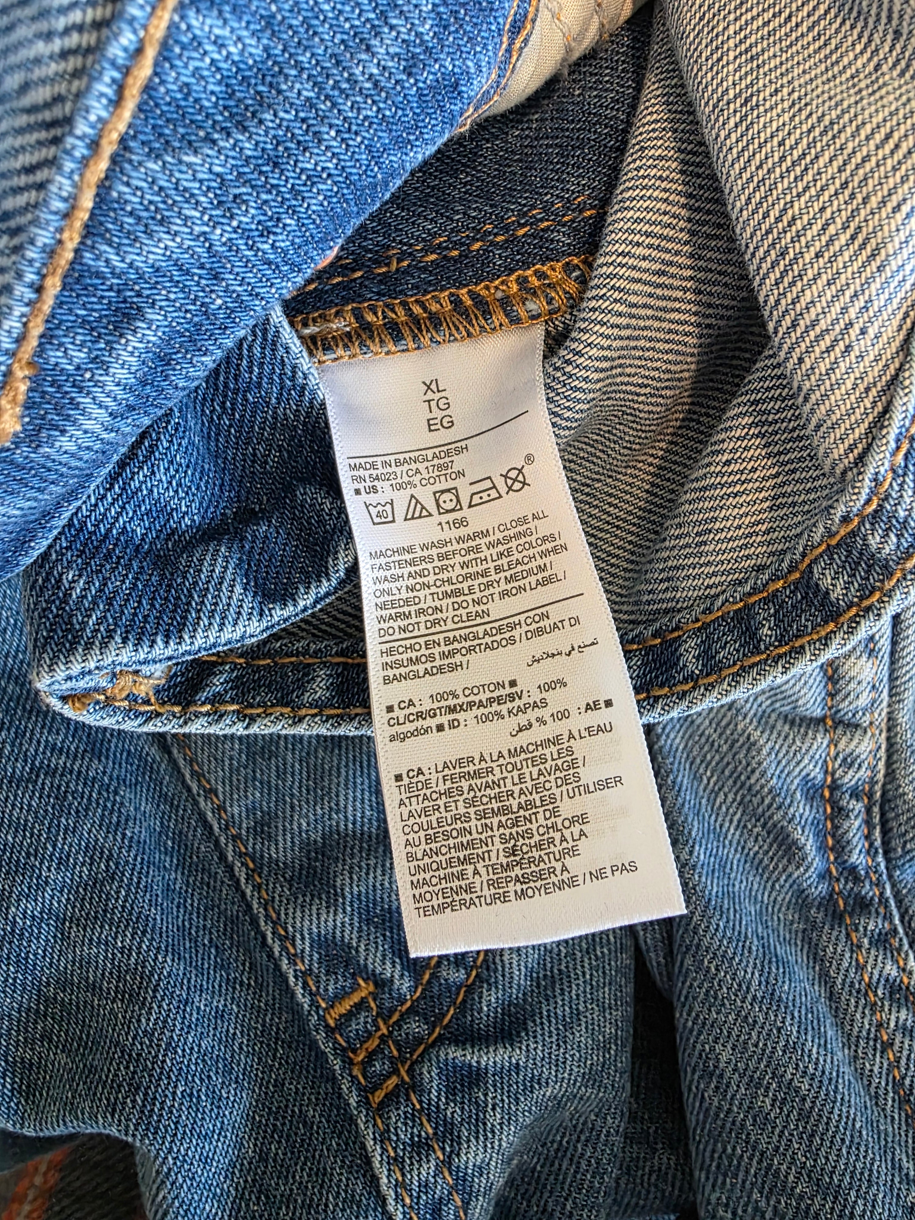 Relaxed Denim Shortalls (XL)