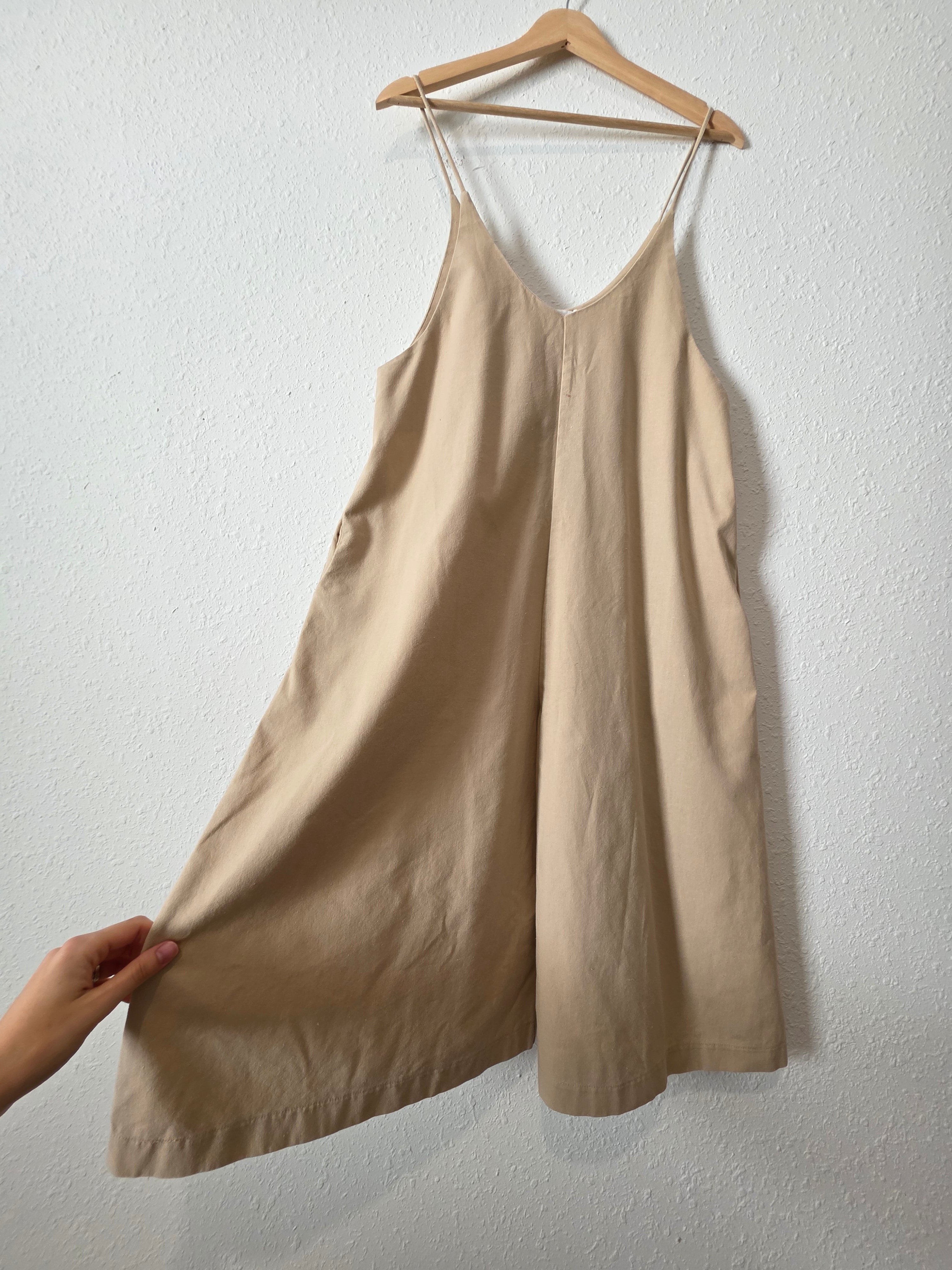 Mod Ref Linen Wide Leg Crop Jumpsuit (M)