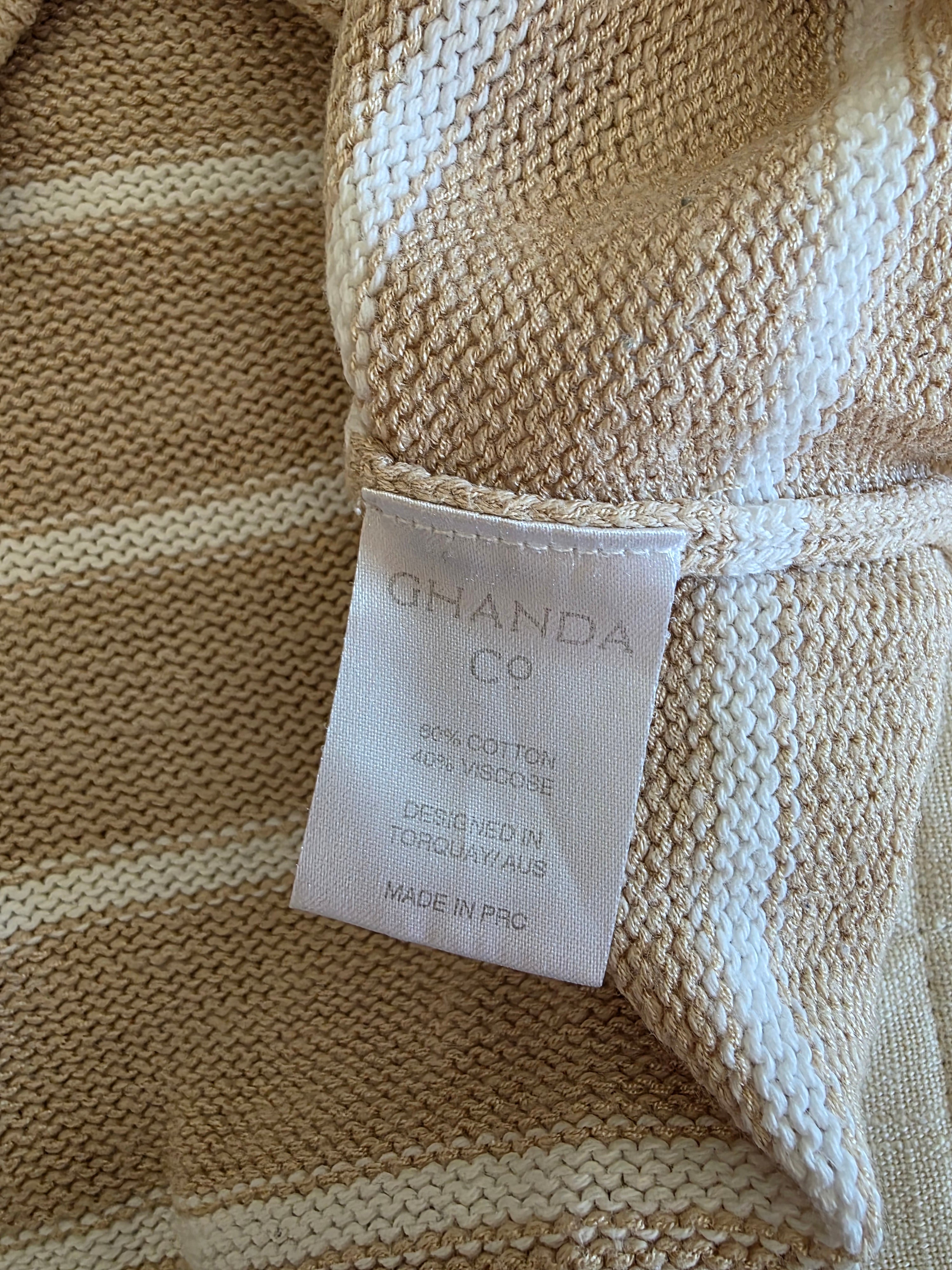 Ghanda Striped Boxy Knit Tee (M)