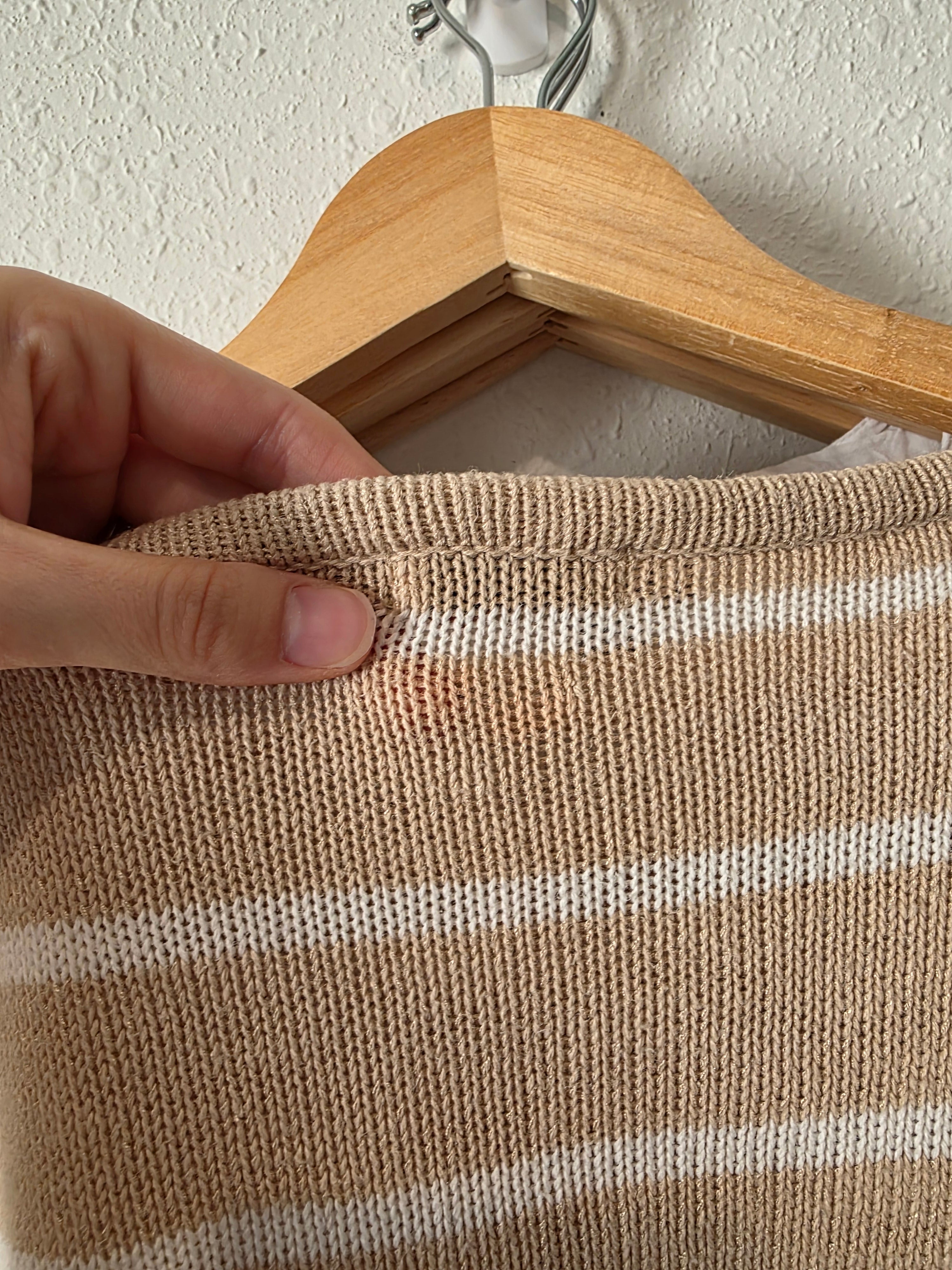 Ghanda Striped Boxy Knit Tee (M)