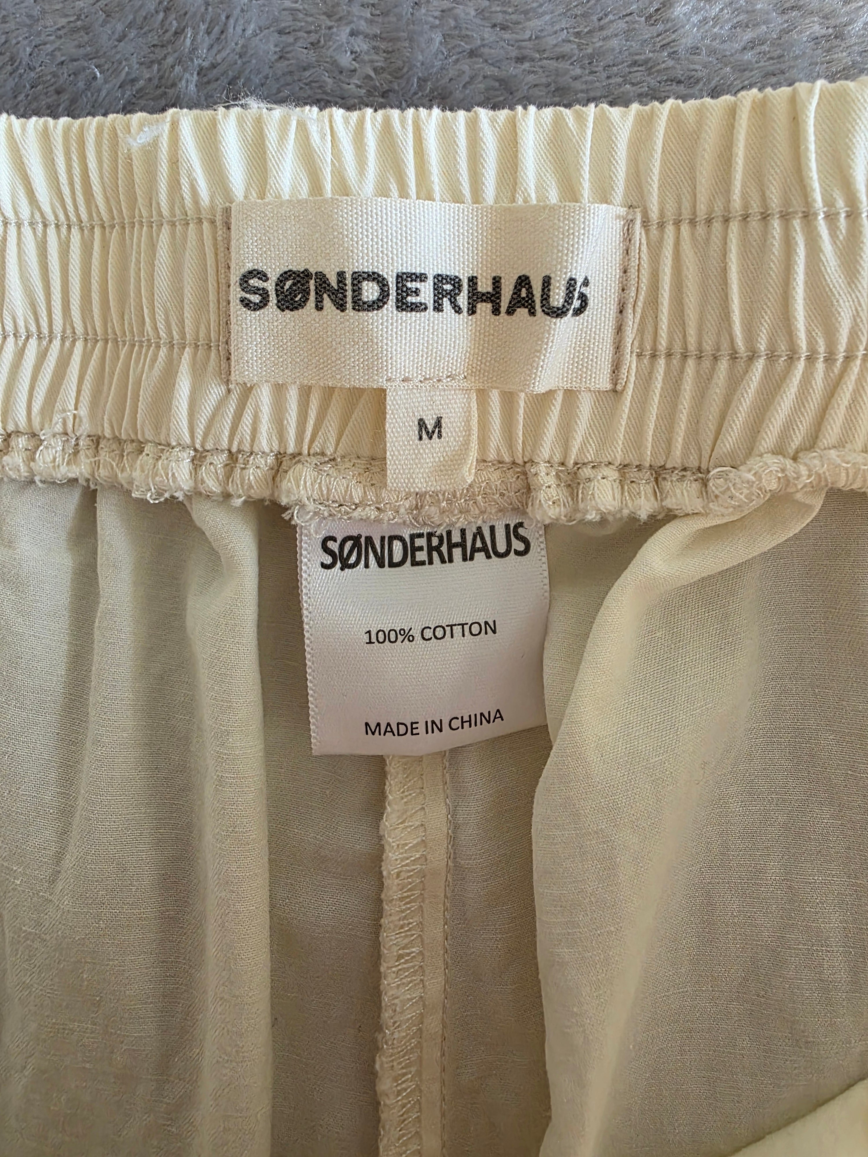 Sonderhaus Ruffle Hem Wide Leg Pants (M)
