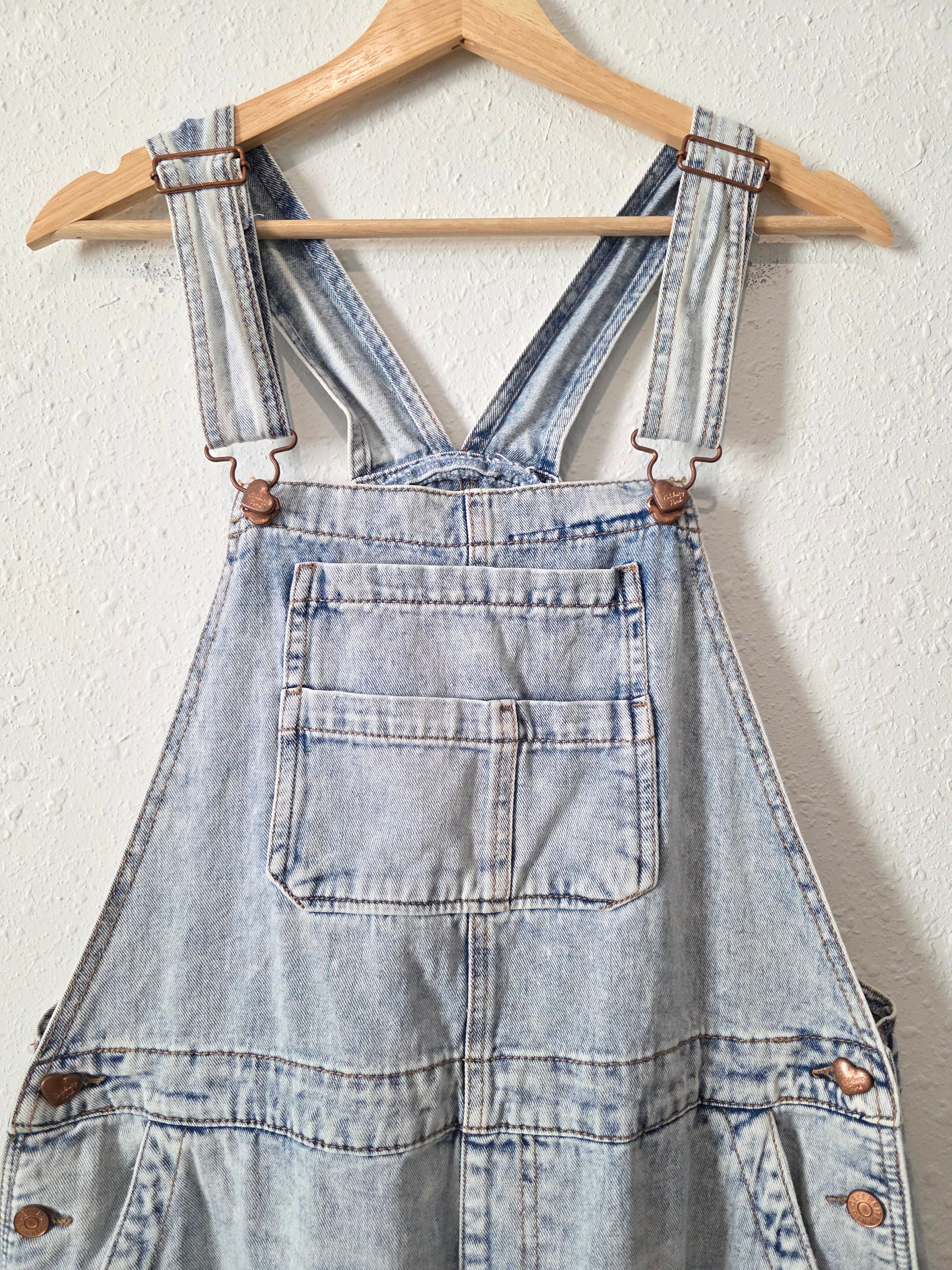 Light Wash Denim Overalls (XL)