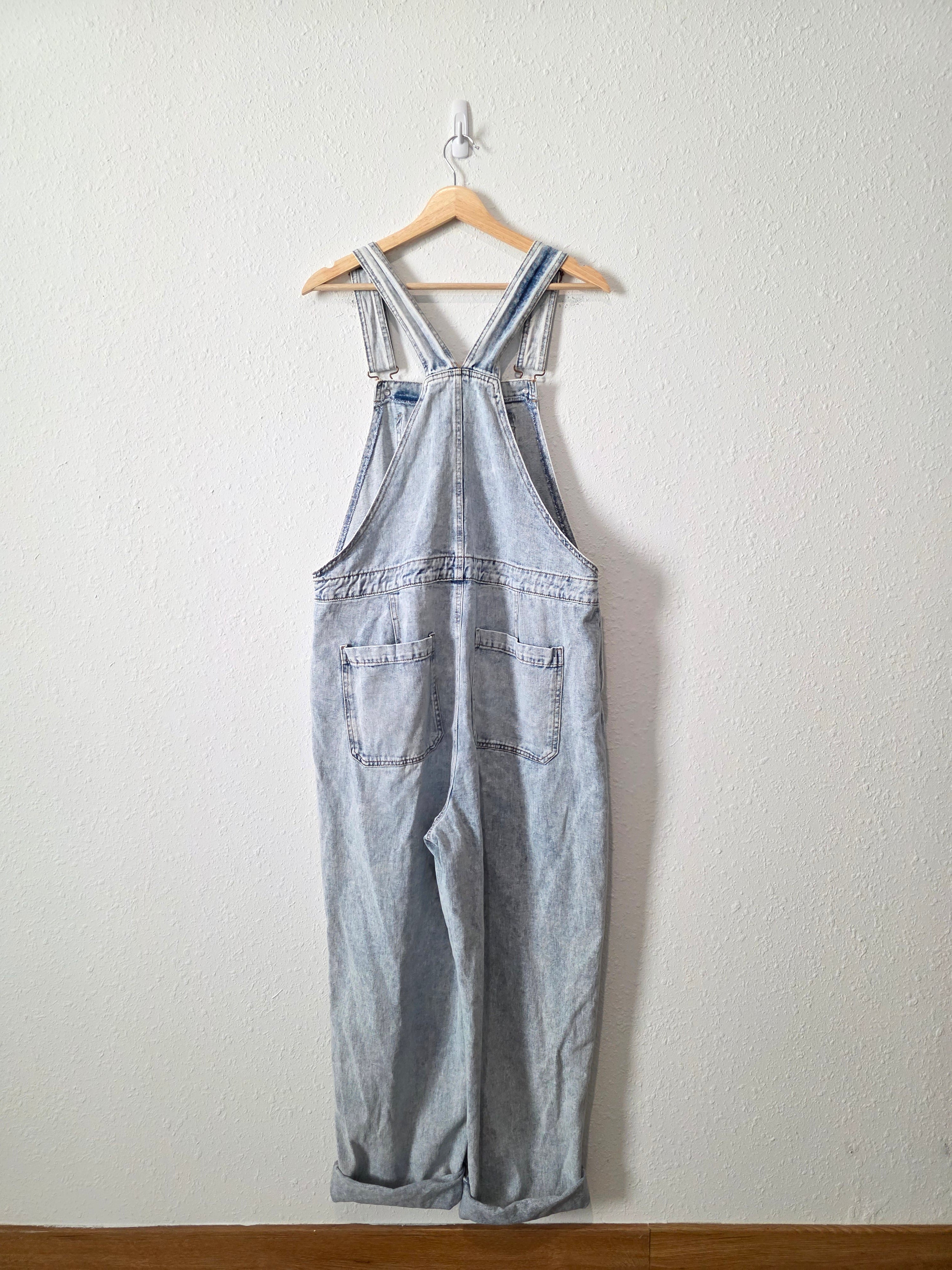 Light Wash Denim Overalls (XL)