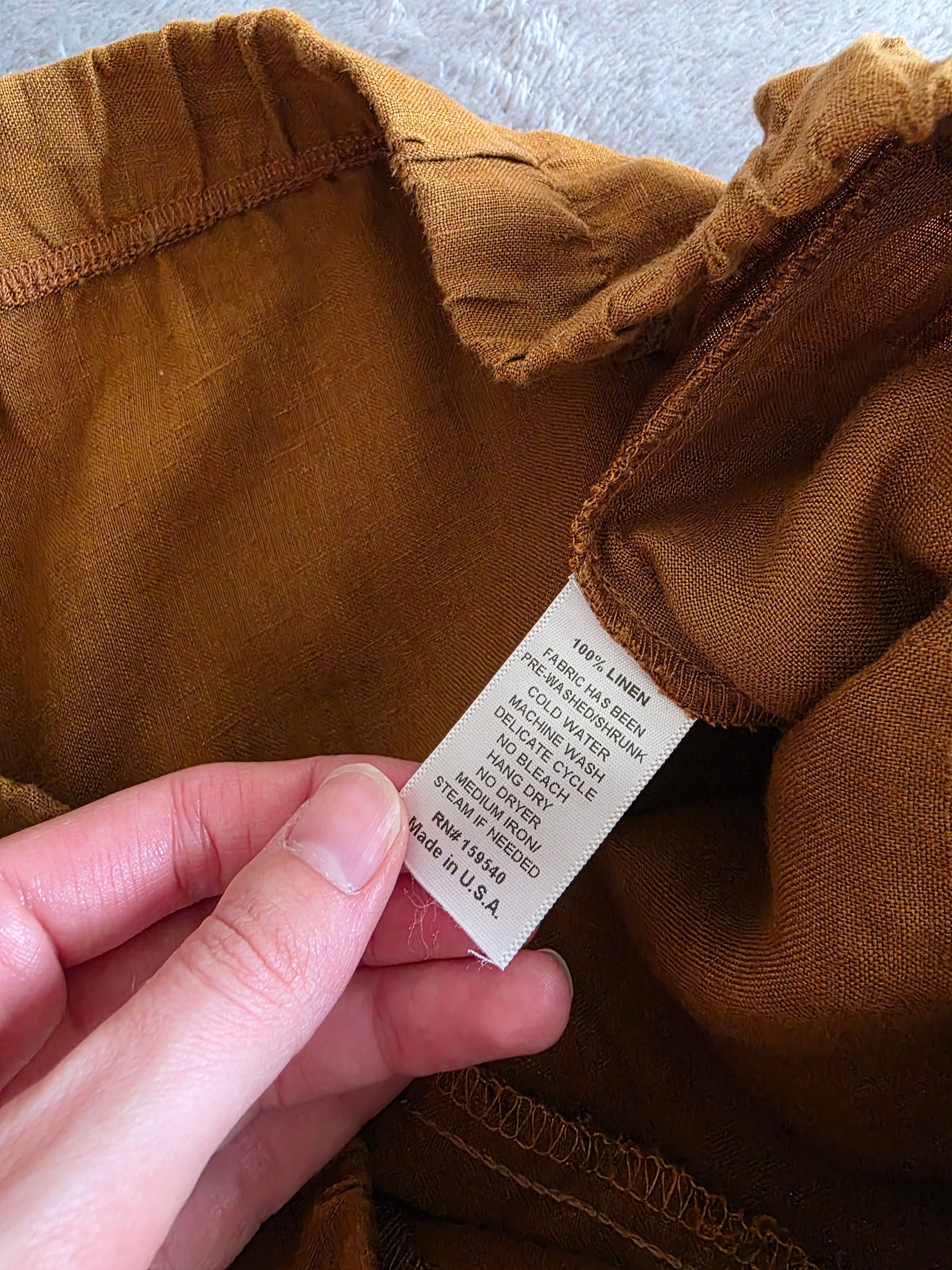 Lisa Bayne Barrel Linen Pants (XL)
