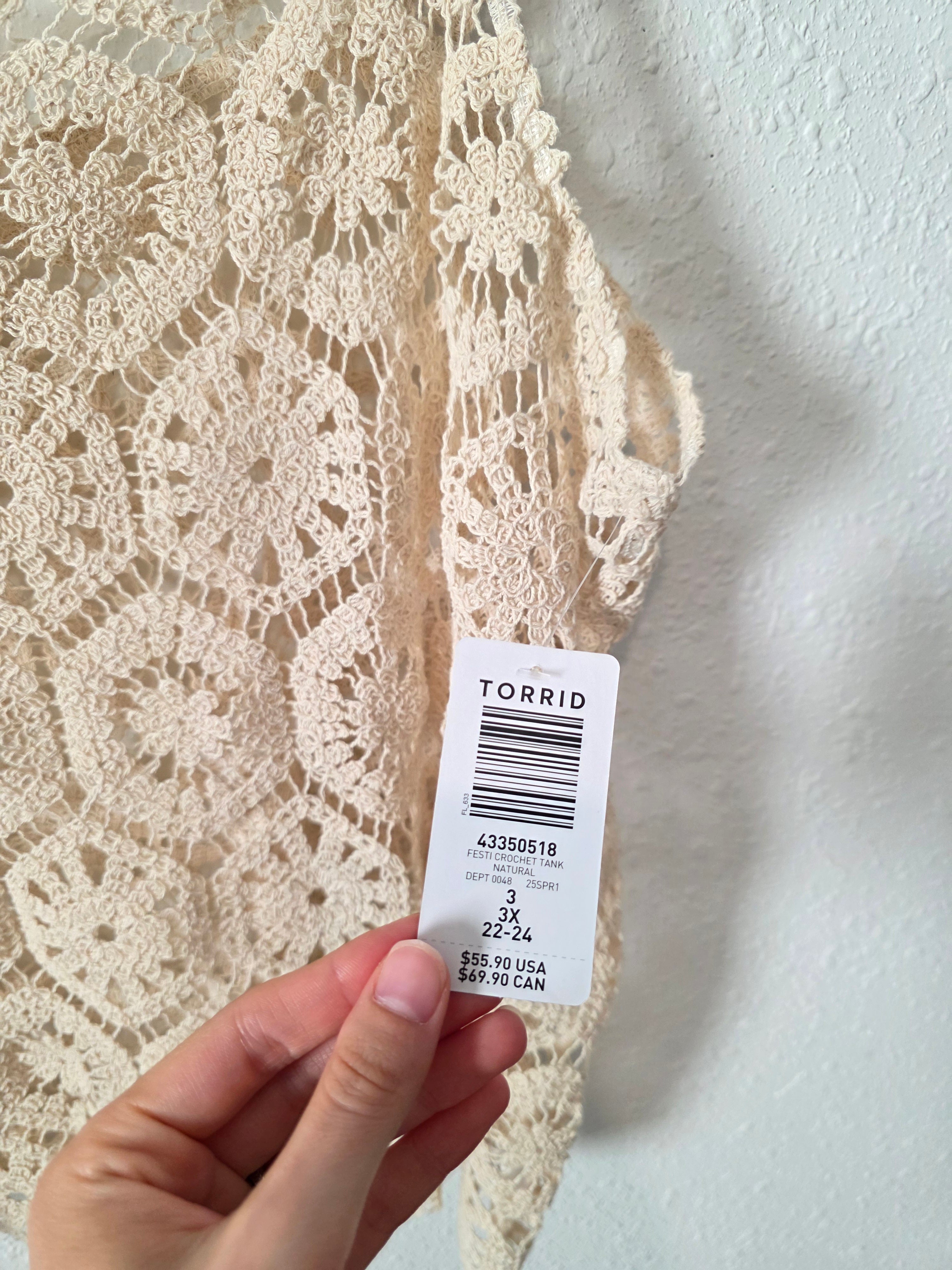 NEW Crochet Boho Tank (3X)
