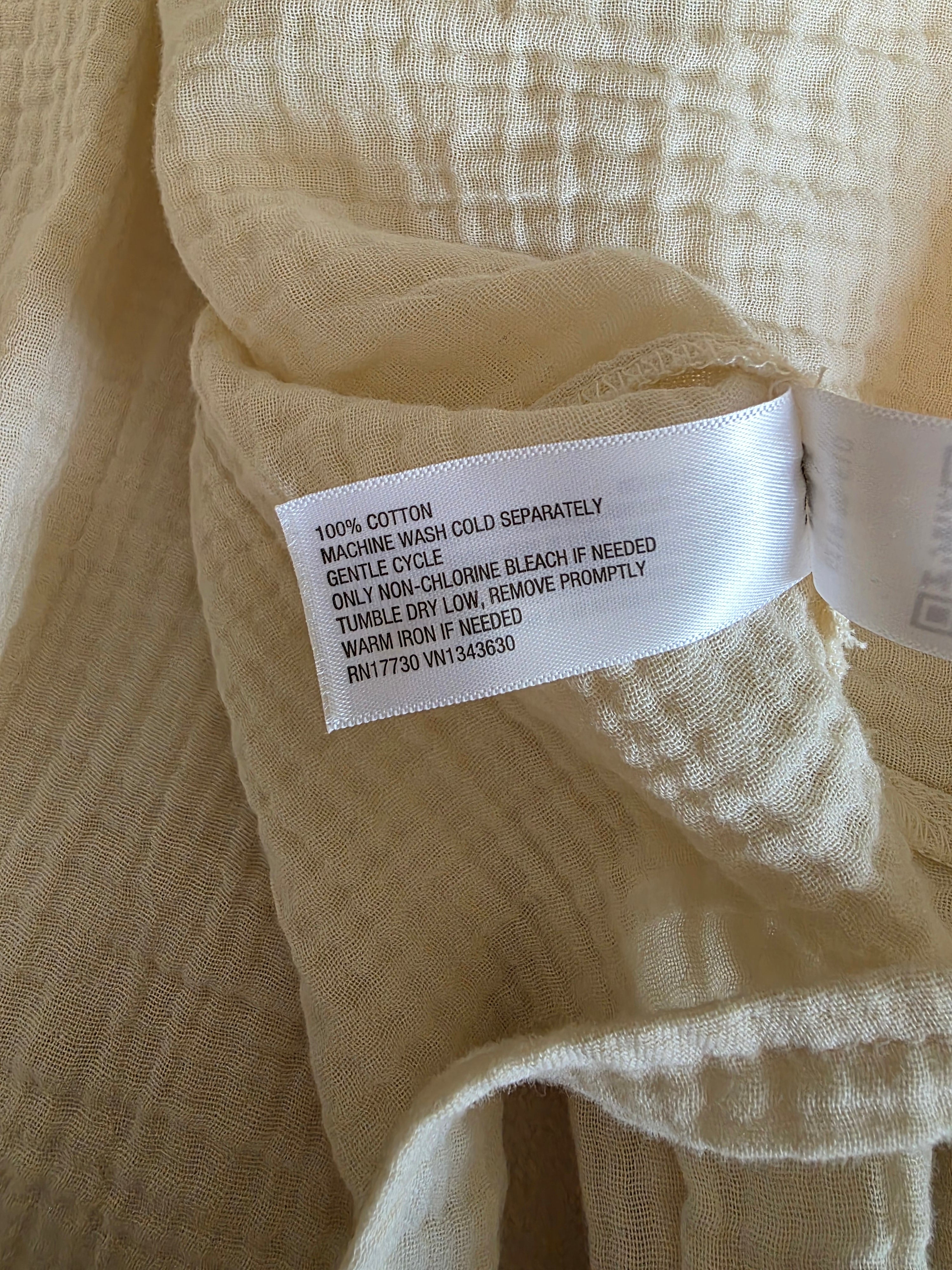 Cotton Gauze Puff Sleeve Top (M)