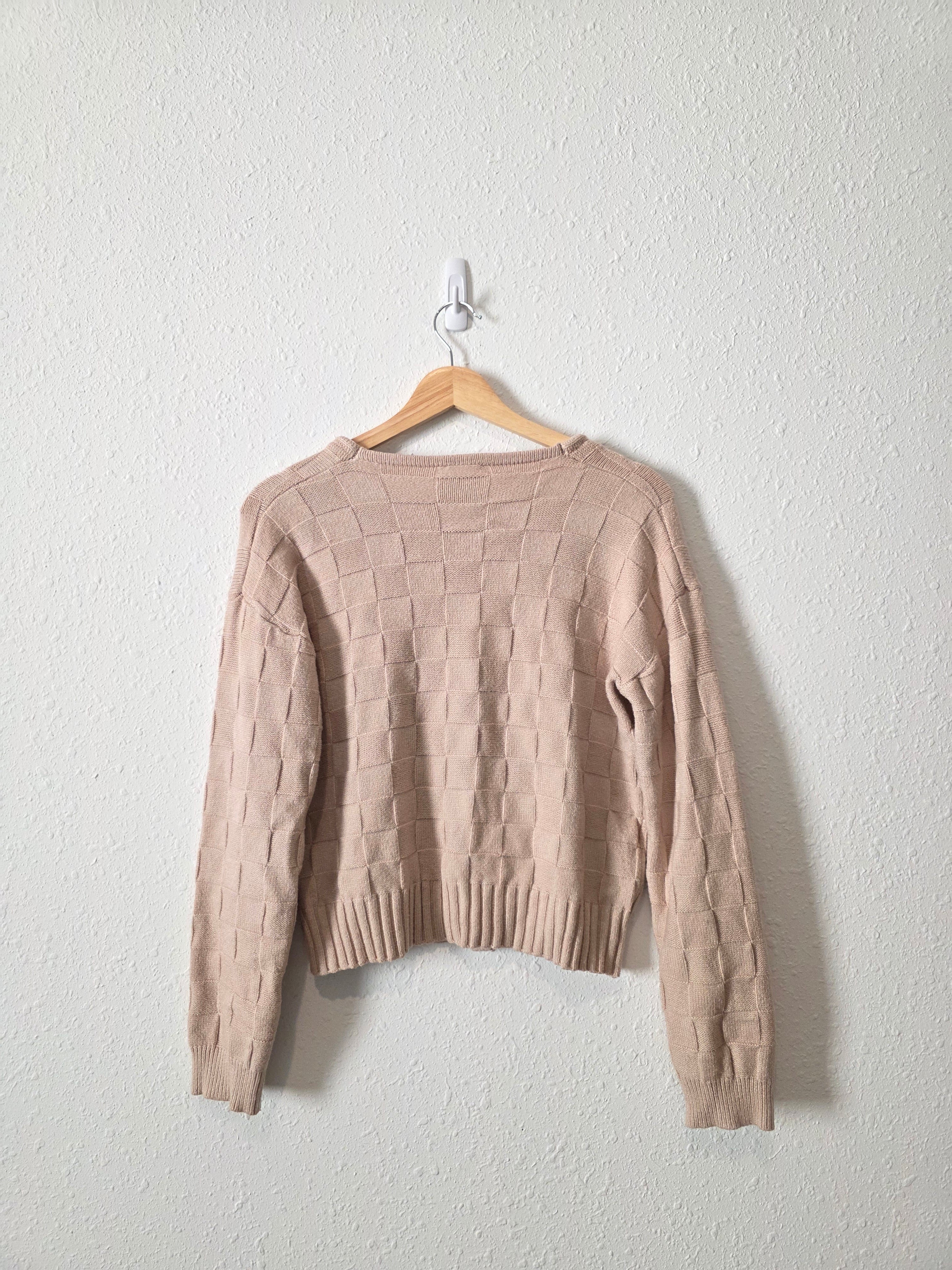 Hem & Thread Checkered Sweater (S)