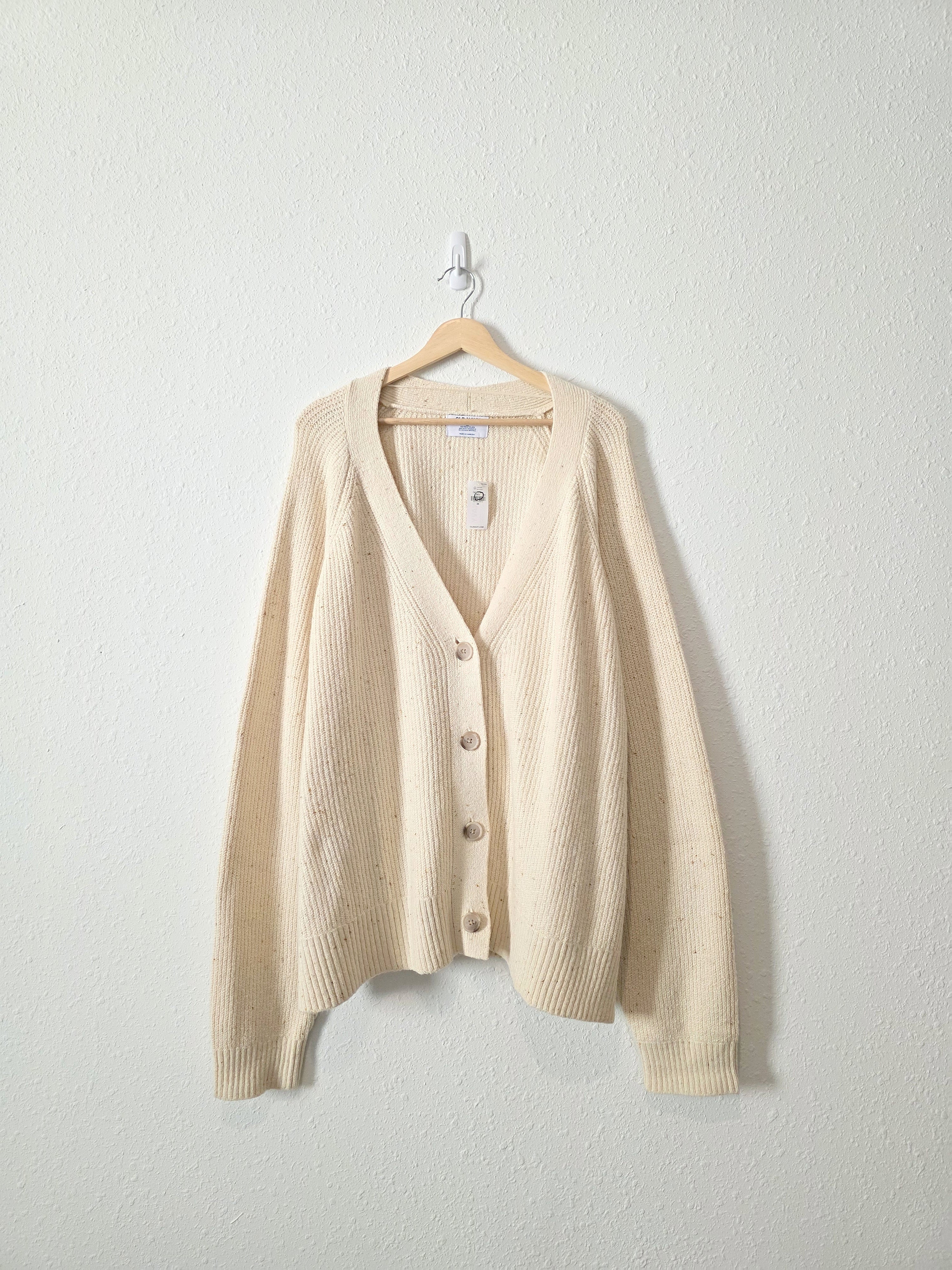 NEW Neutral Ribbed Cardigan (3X)