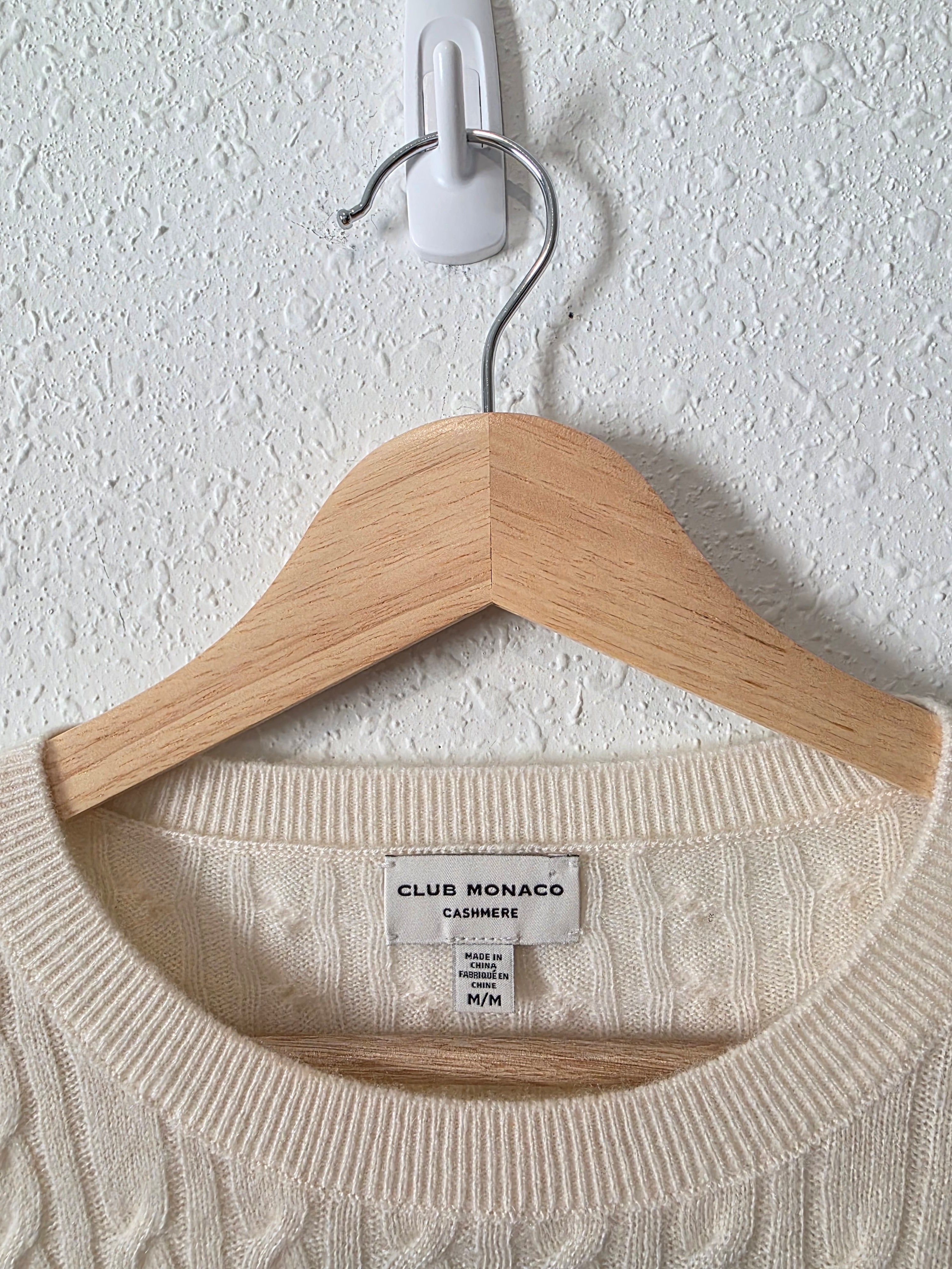 Club Monaco Cashmere Cable Knit Sweater (M)