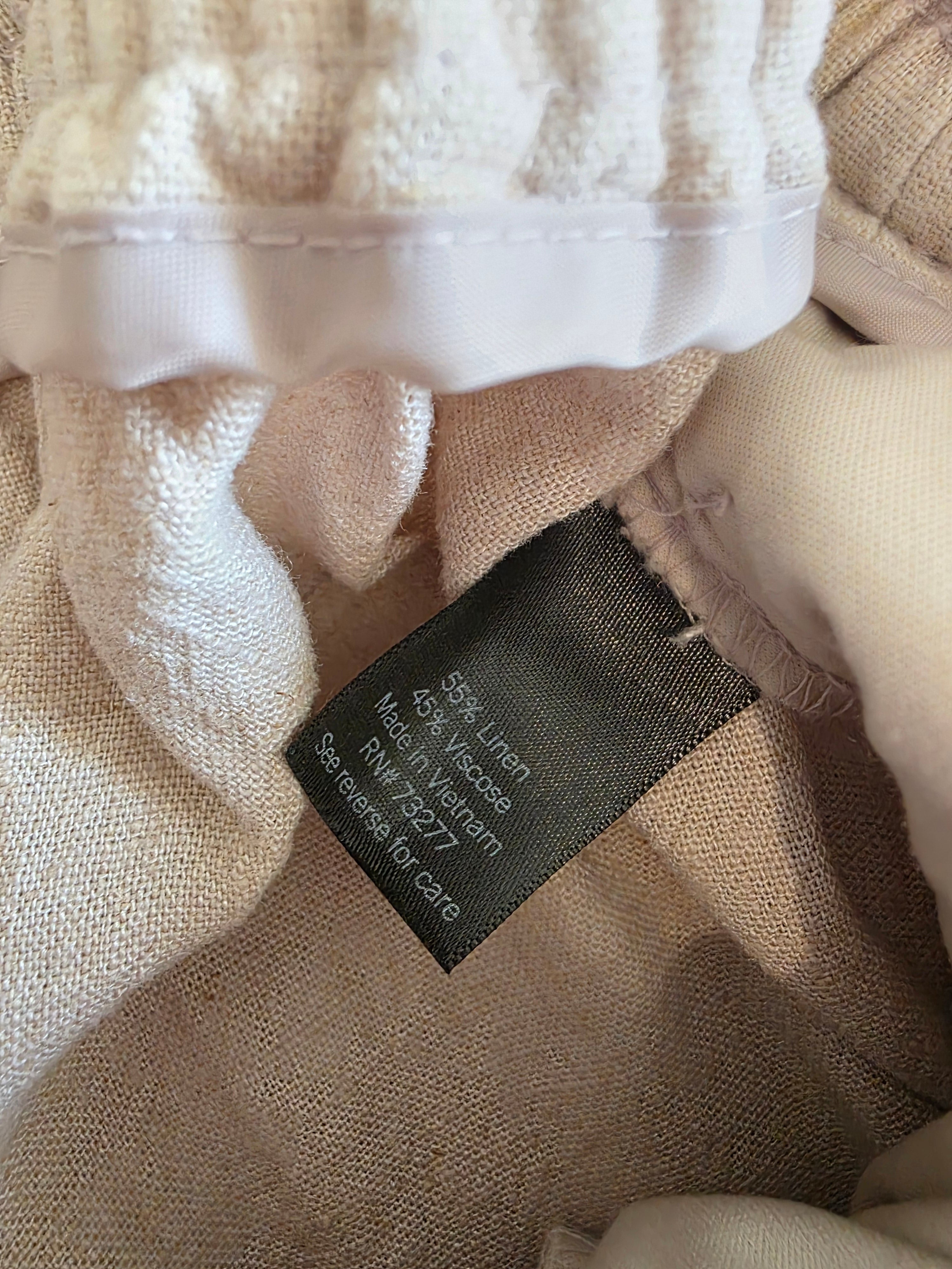 Linen Blend Wide Leg Pants (XS)