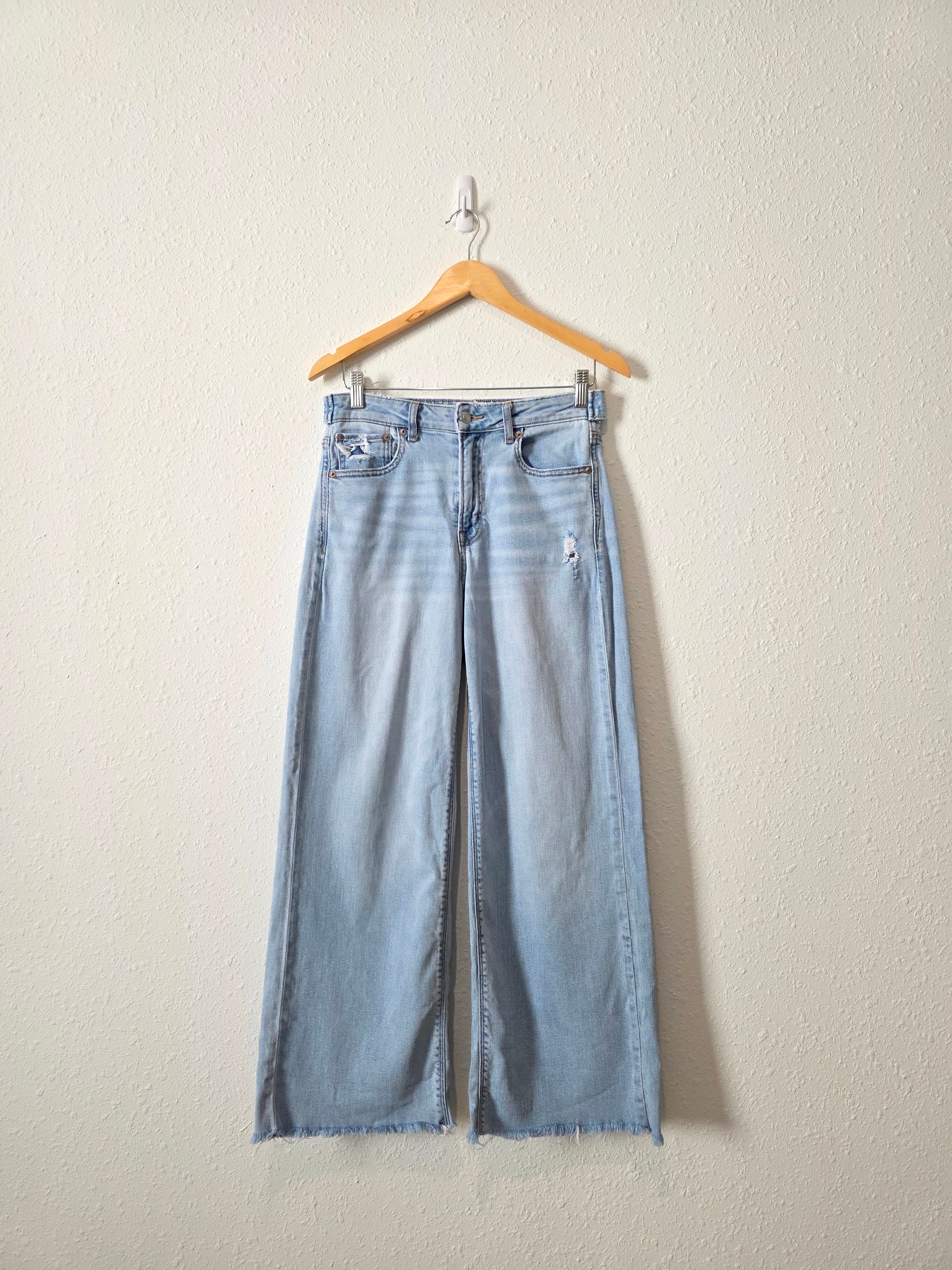 Light Wash Baggy Wide Leg Jeans (2s)