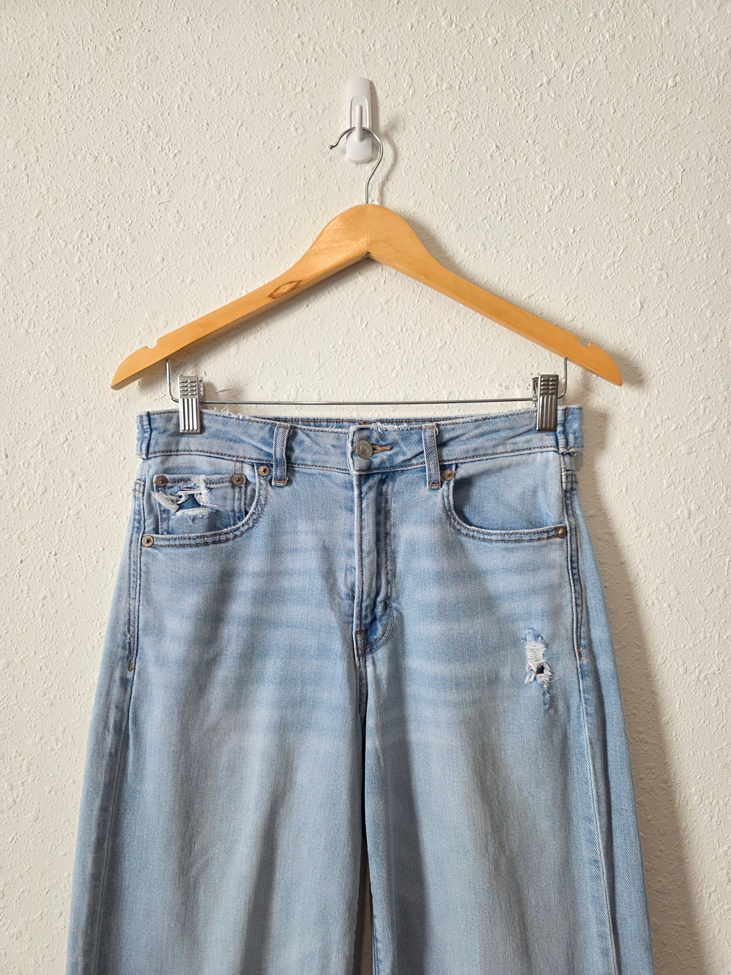 Light Wash Baggy Wide Leg Jeans (2s)