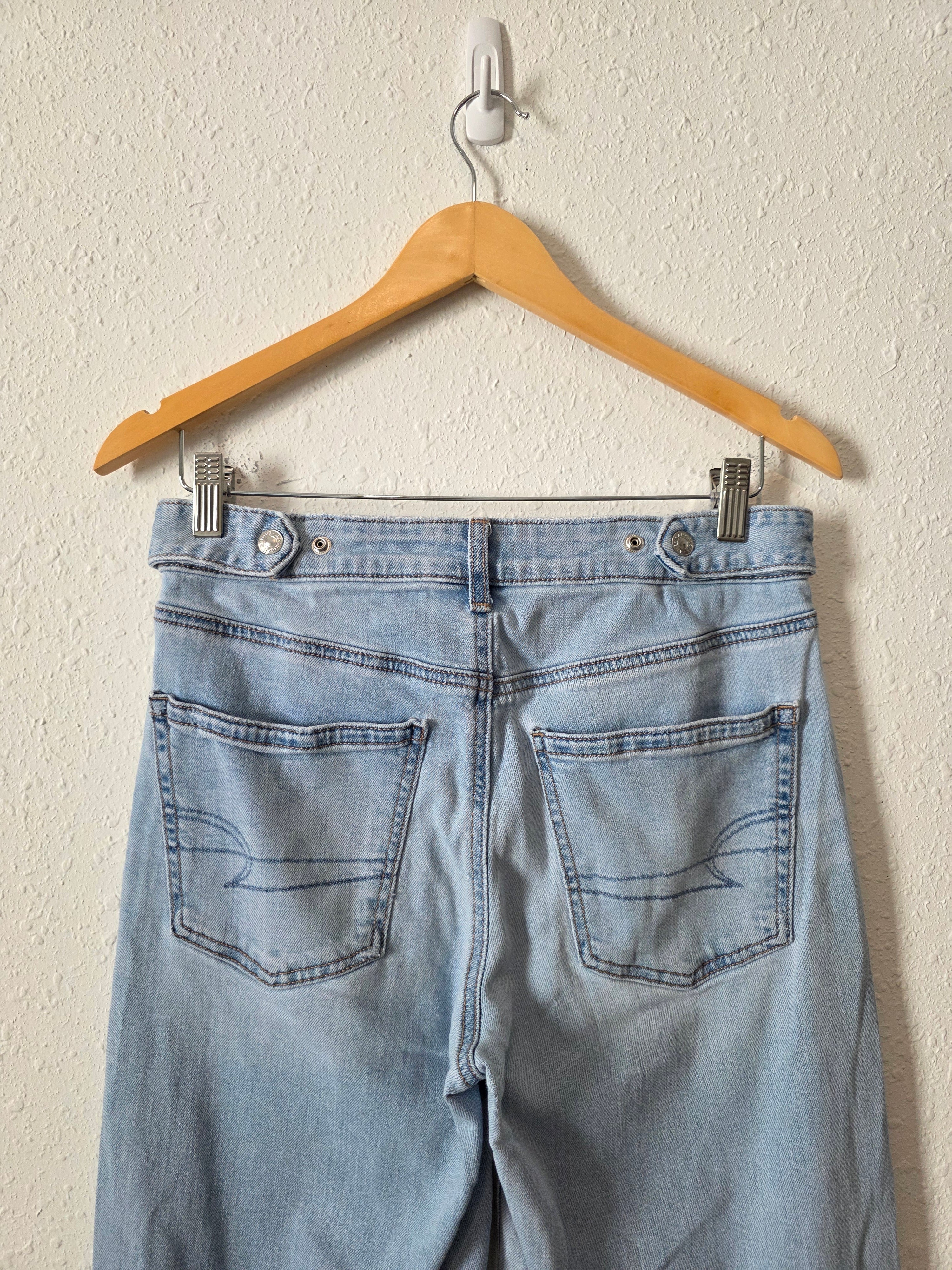 Light Wash Baggy Wide Leg Jeans (2s)