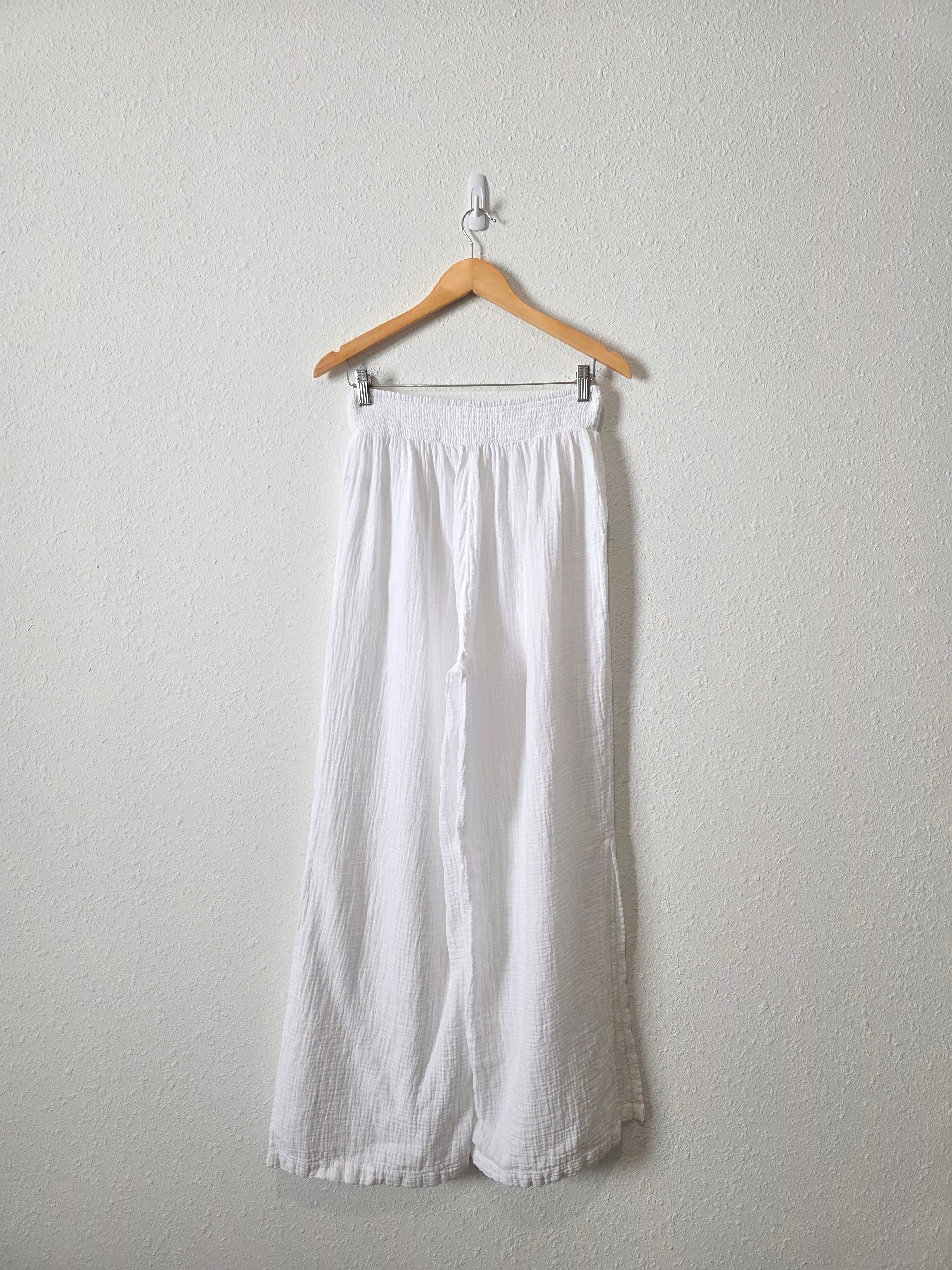 Aerie Wide Leg Gauze Pants (M)