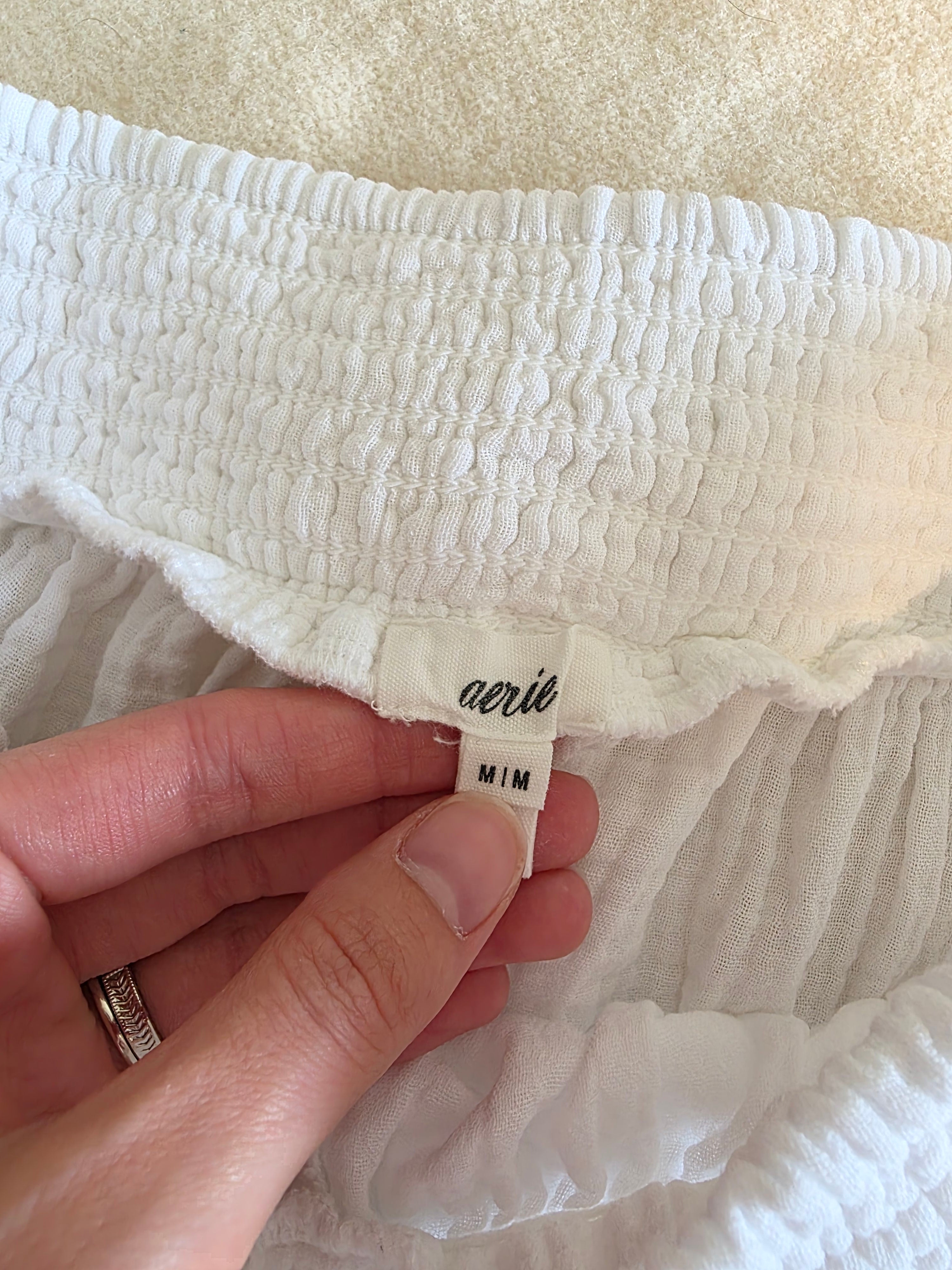 Aerie Wide Leg Gauze Pants (M)