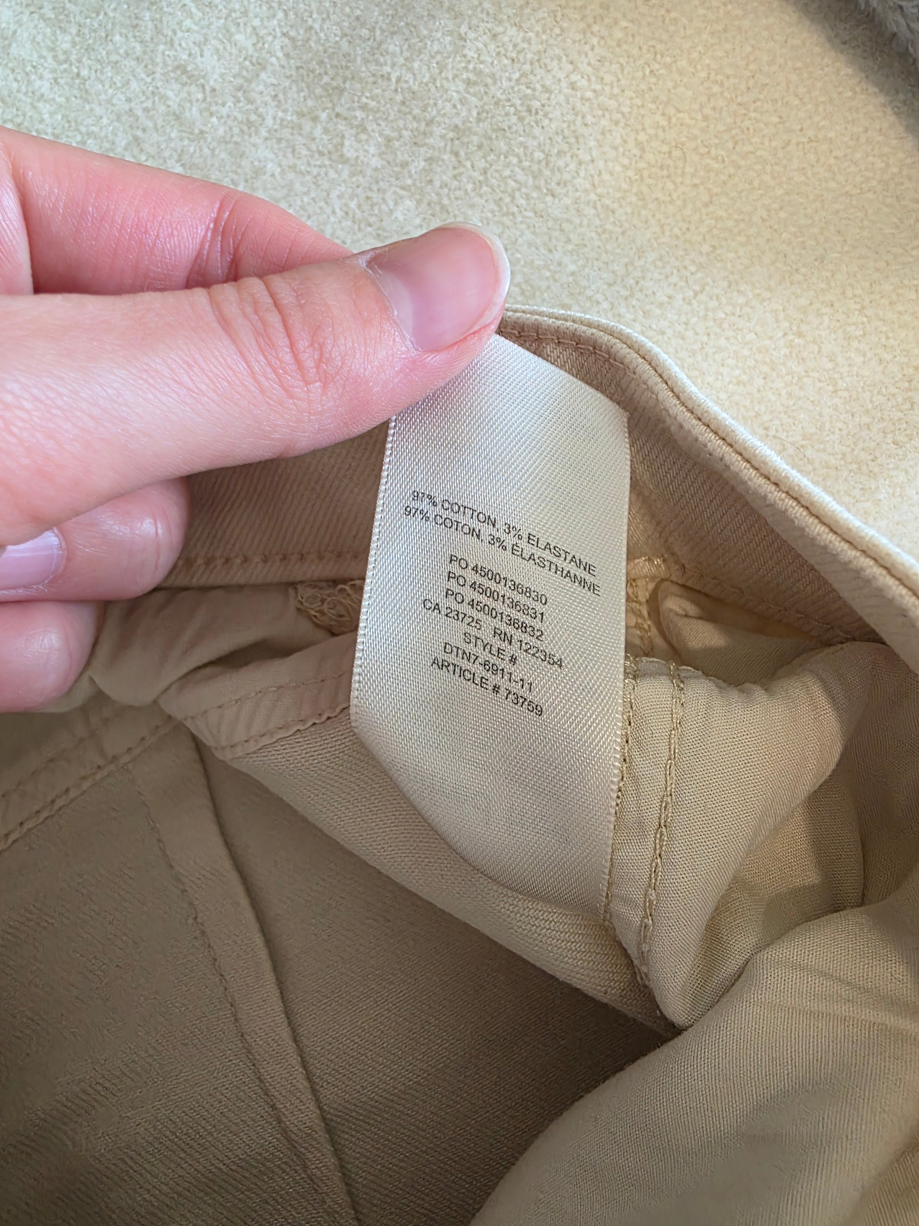 Aritzia Ecru Straight Pants (2)