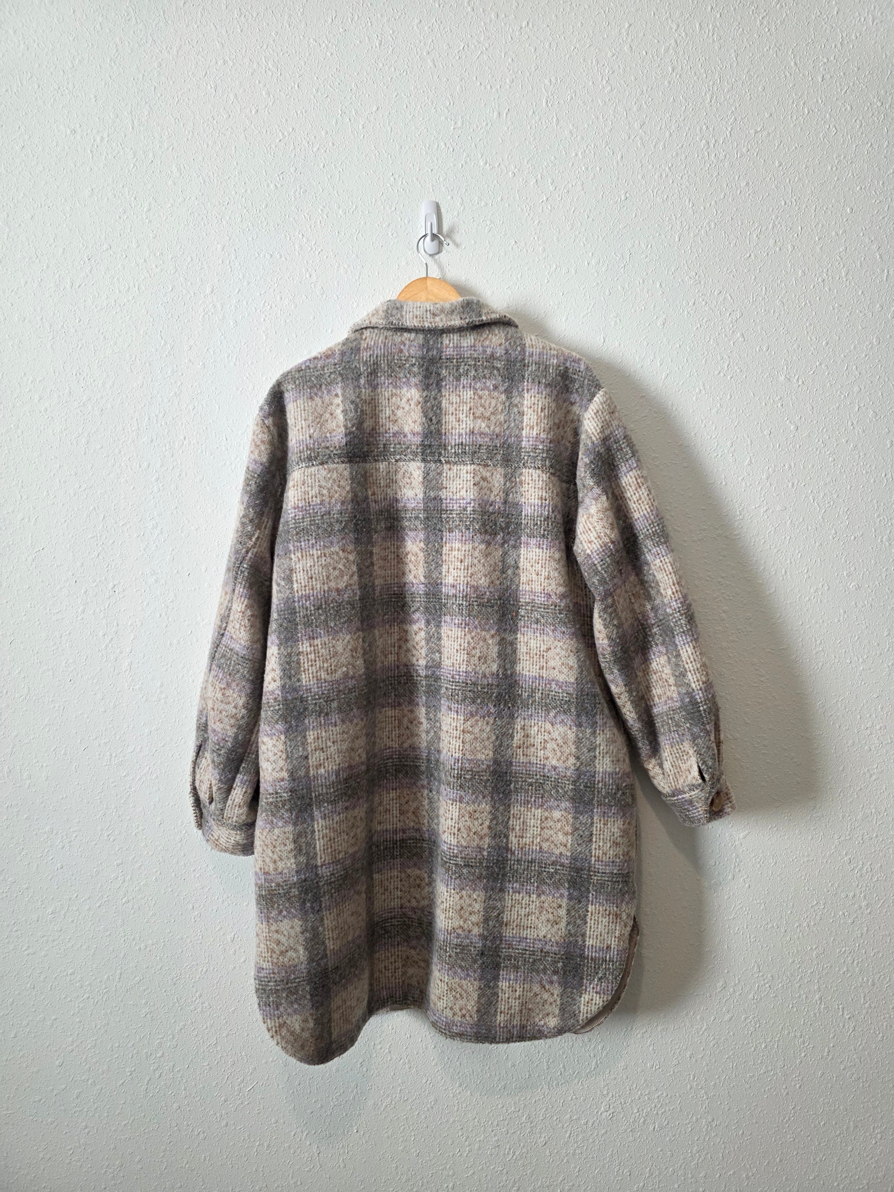 Z Supply Plaid Oversized Jacket (L)