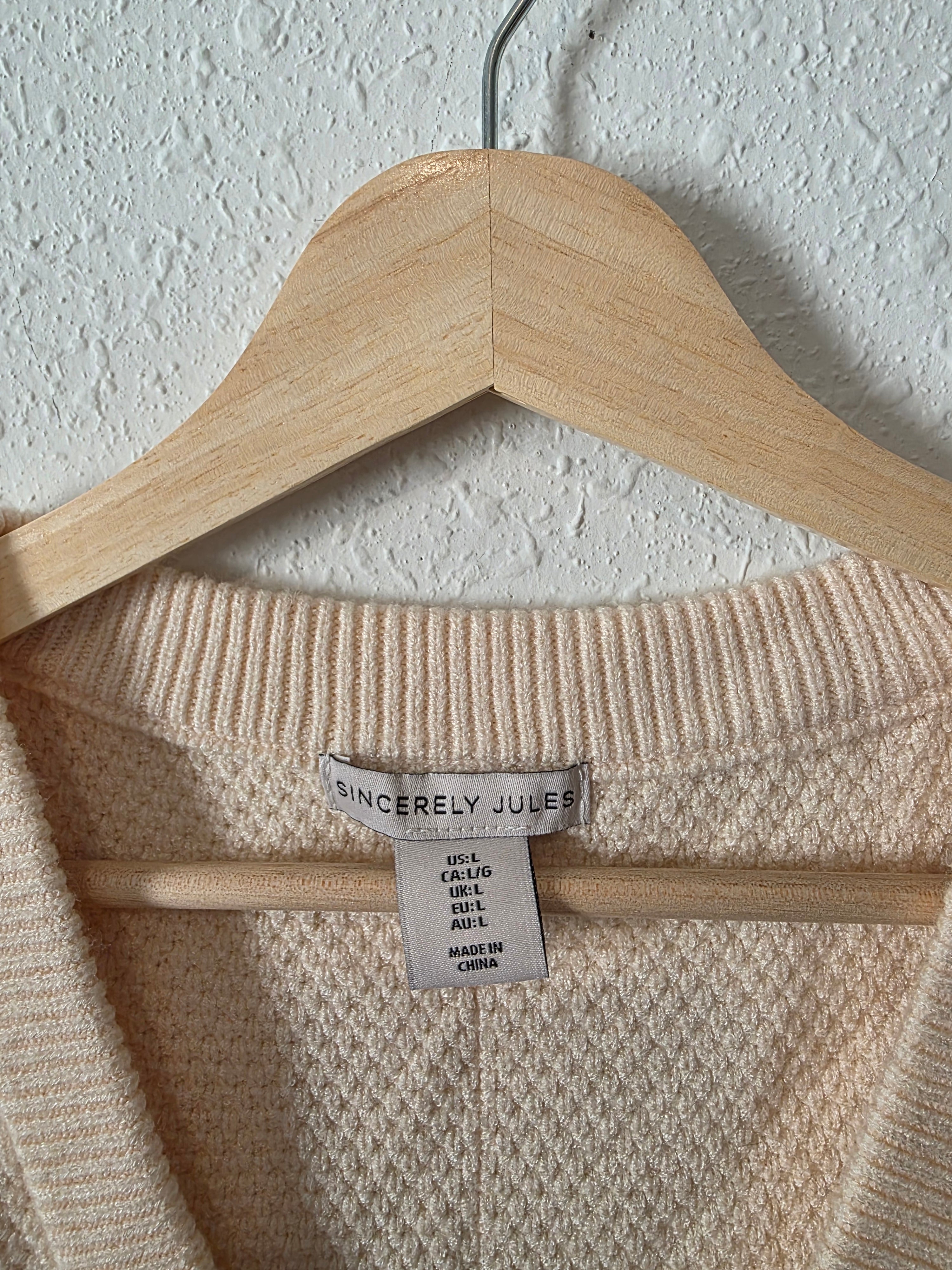 Cable Knit Sweater Vest (L)