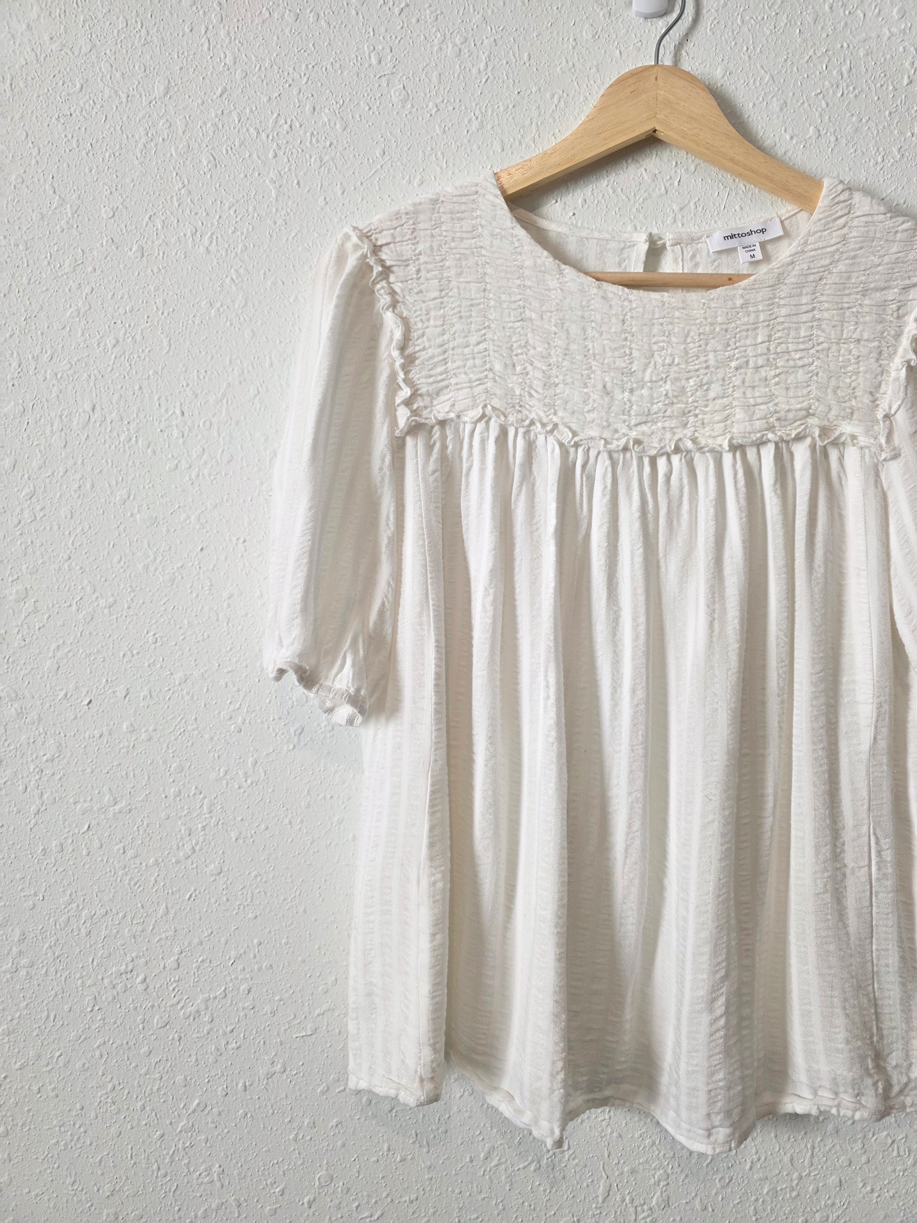 Smocked Short Sleeve Top (M)