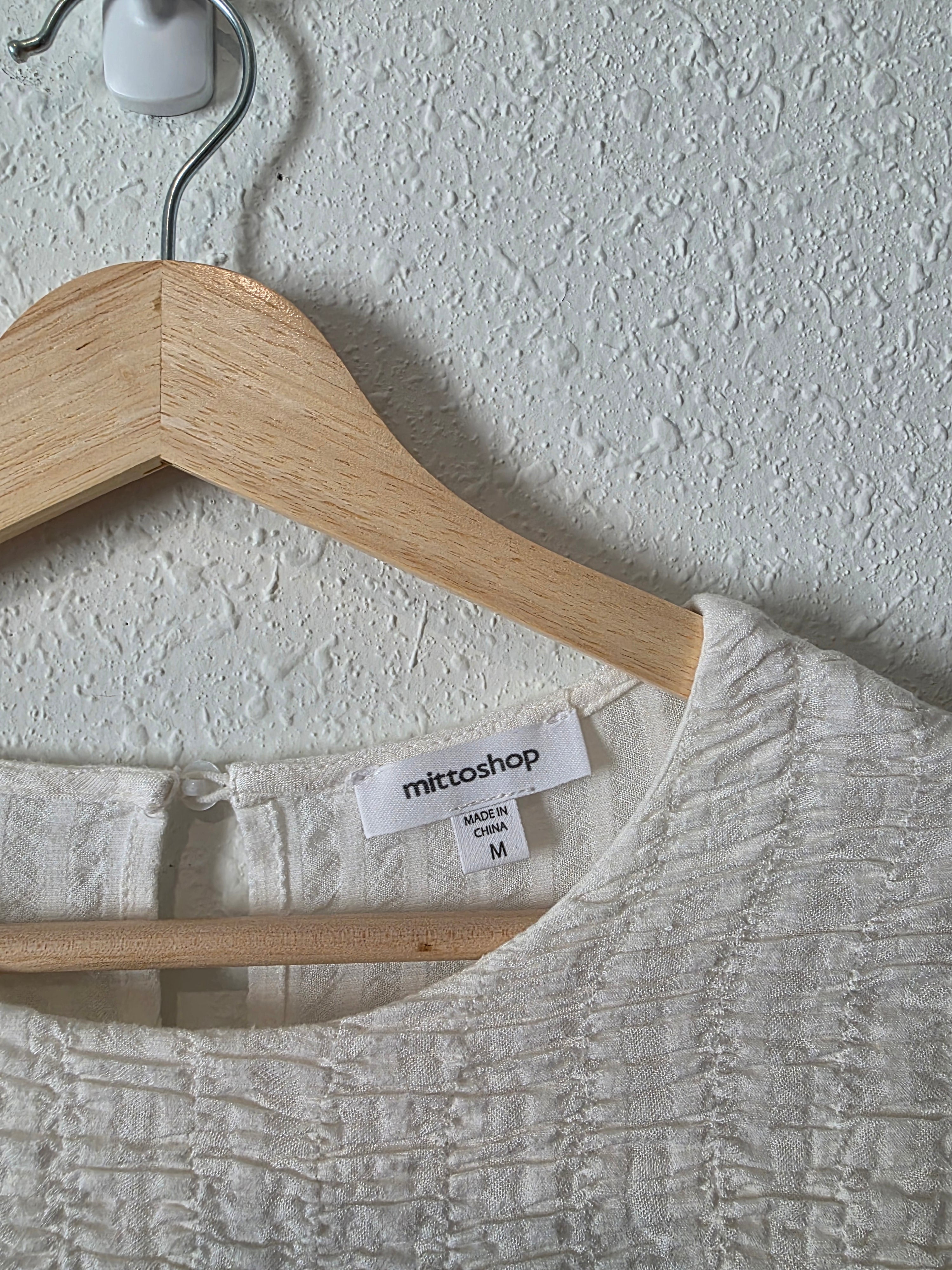 Smocked Short Sleeve Top (M)