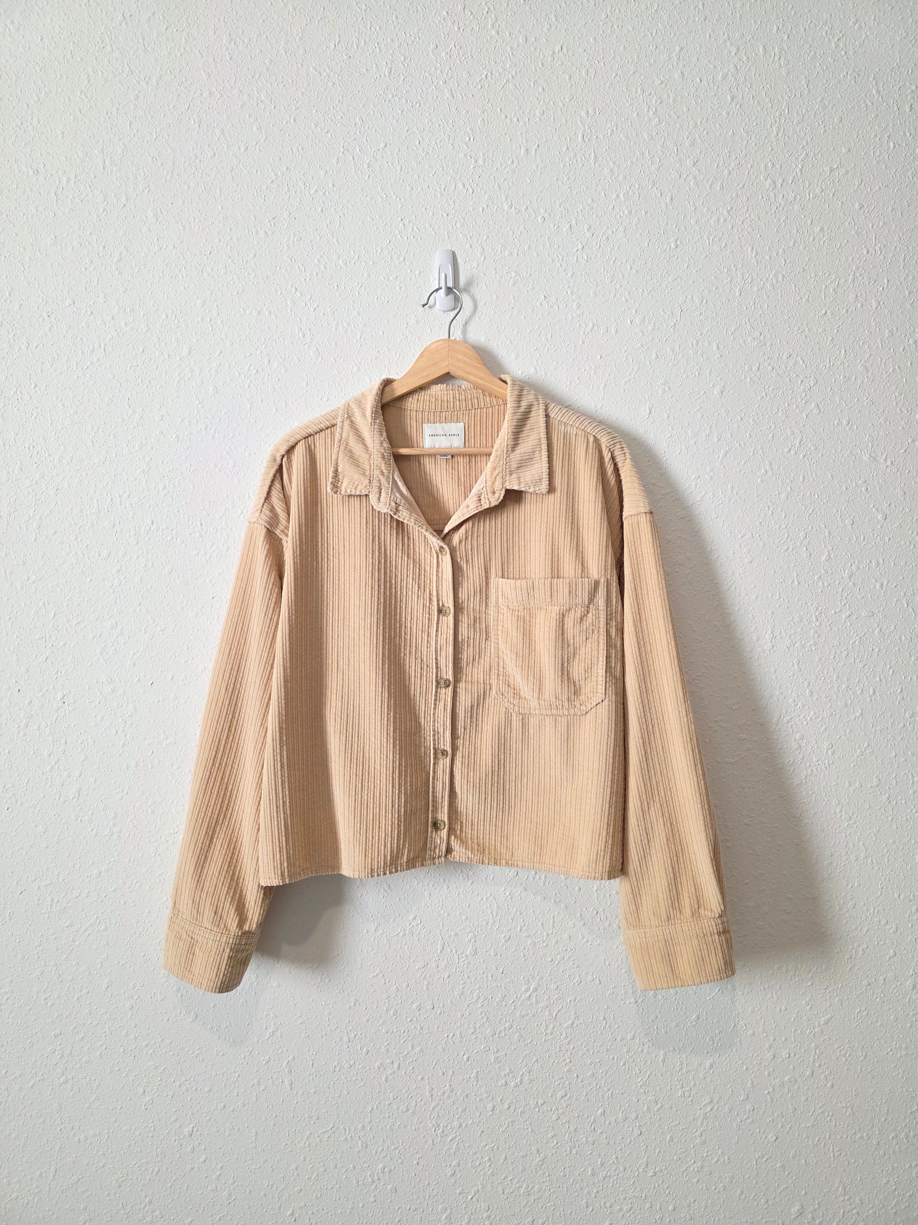 Neutral Corduroy Button Up (L)