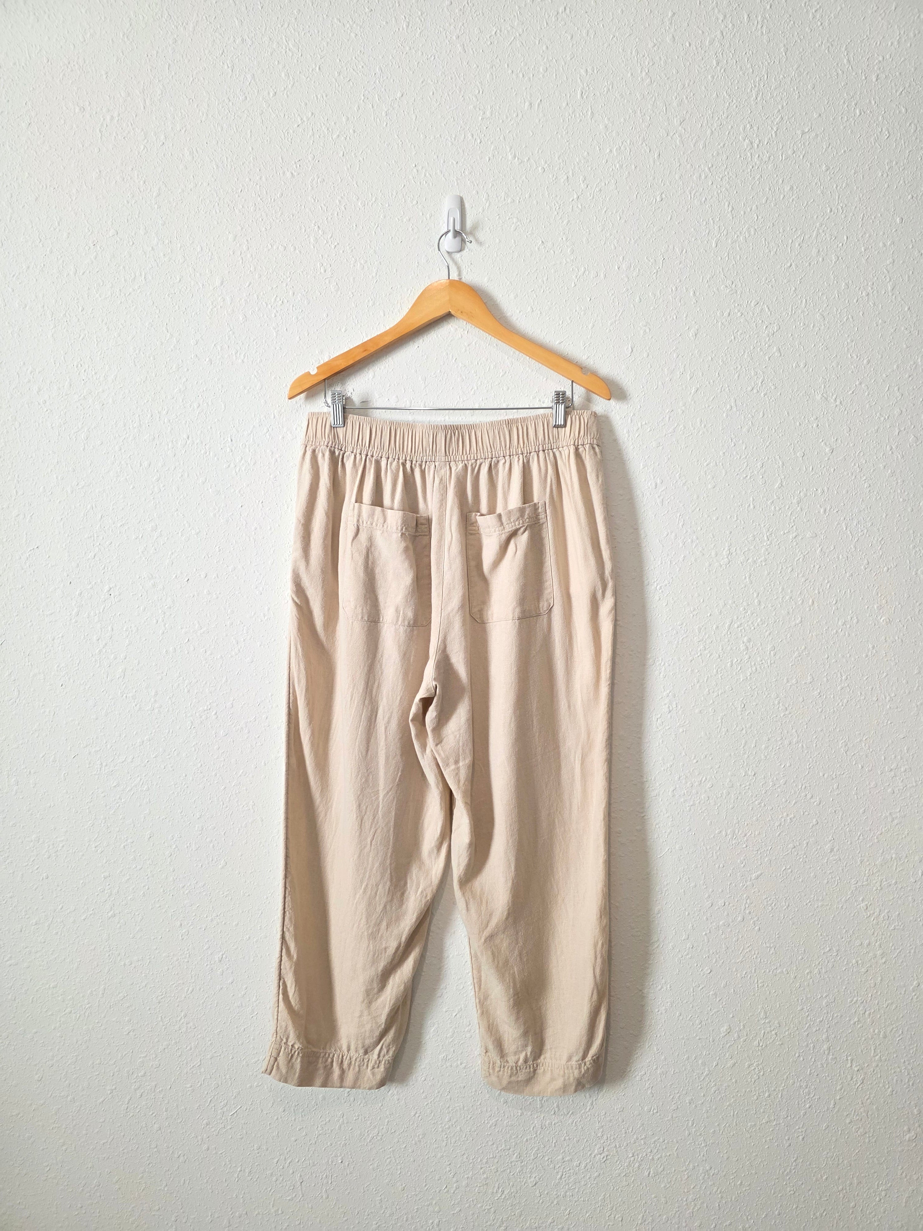 Loft Linen Blend Straight Pants (L)