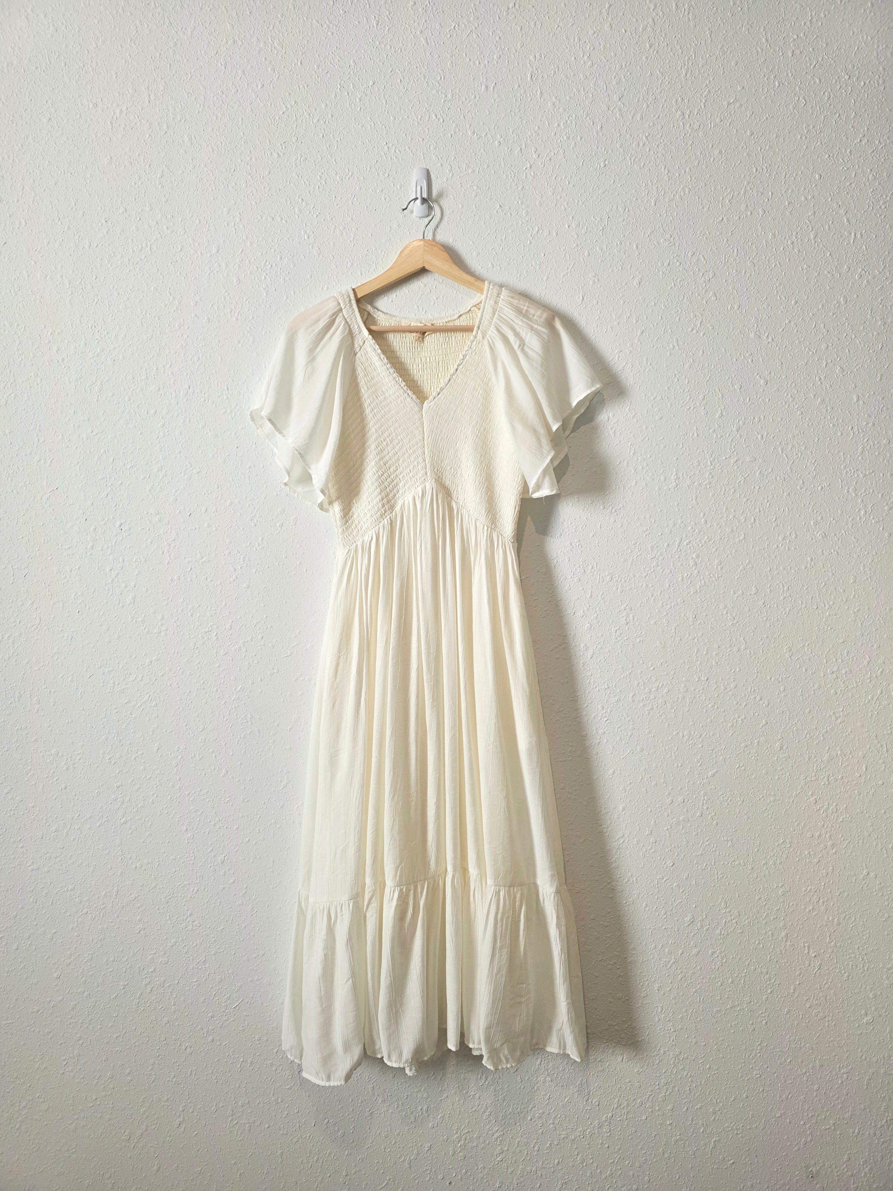 Listicle Smocked Midi Dress (S)