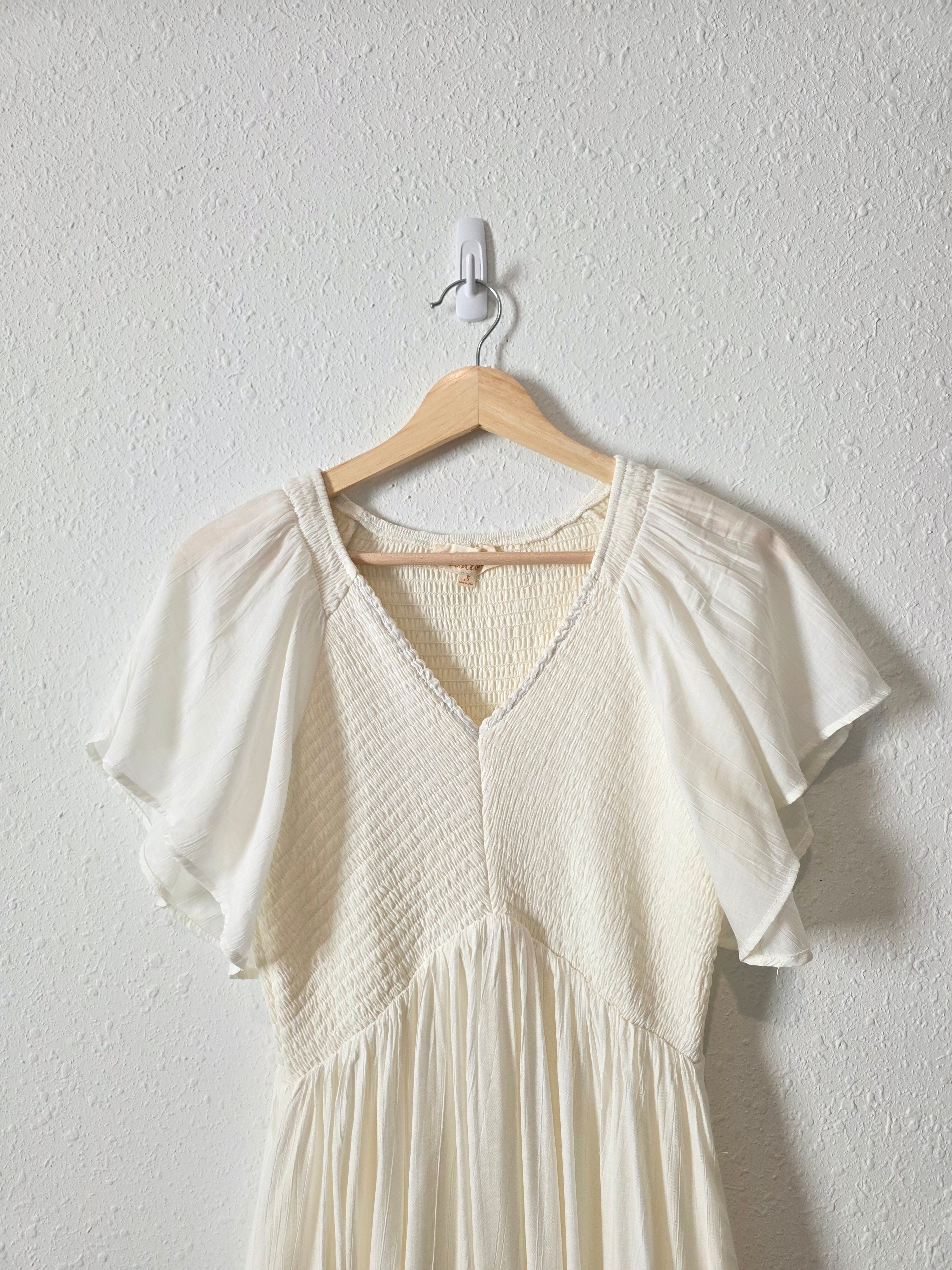 Listicle Smocked Midi Dress (S)