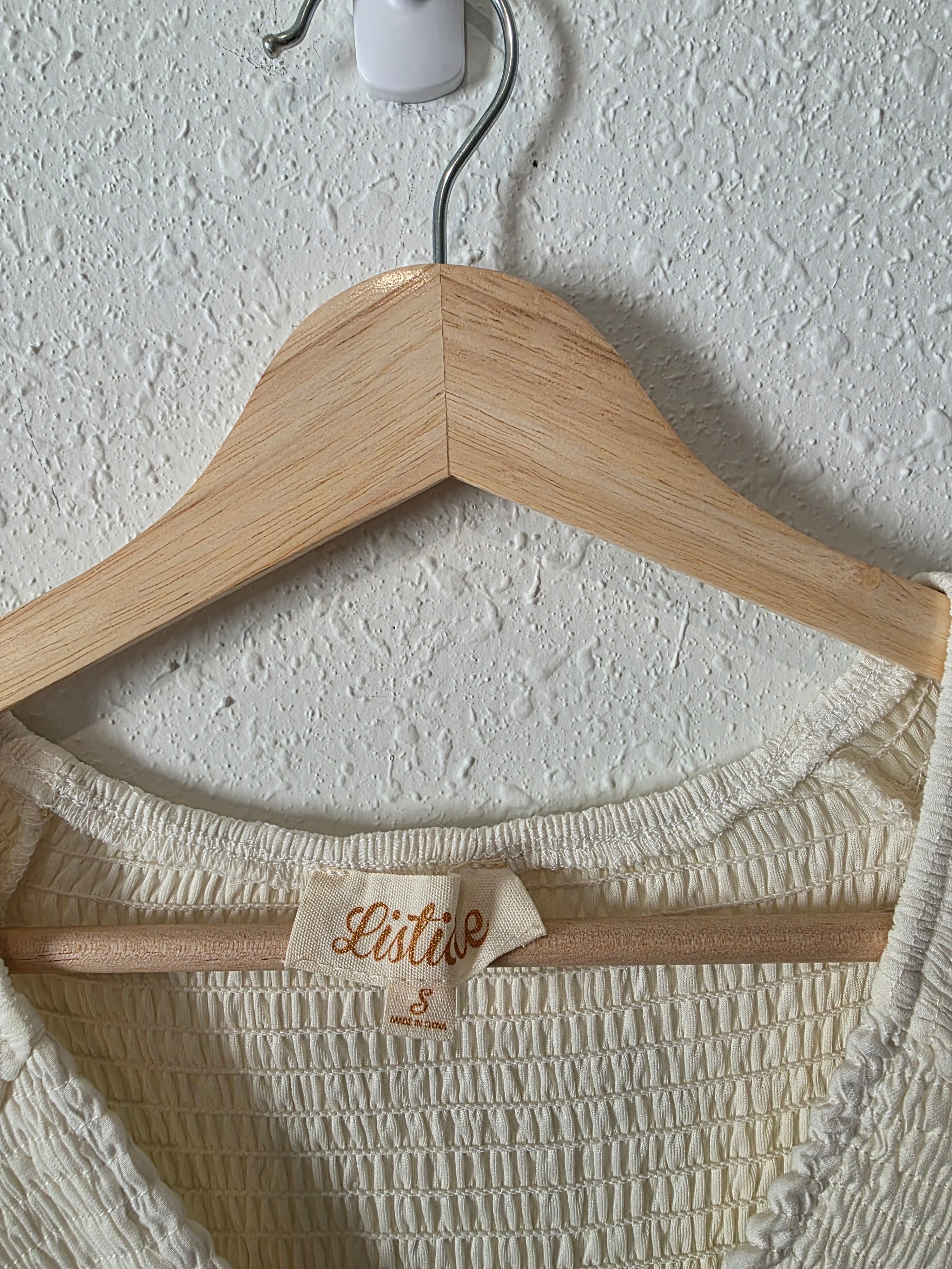 Listicle Smocked Midi Dress (S)
