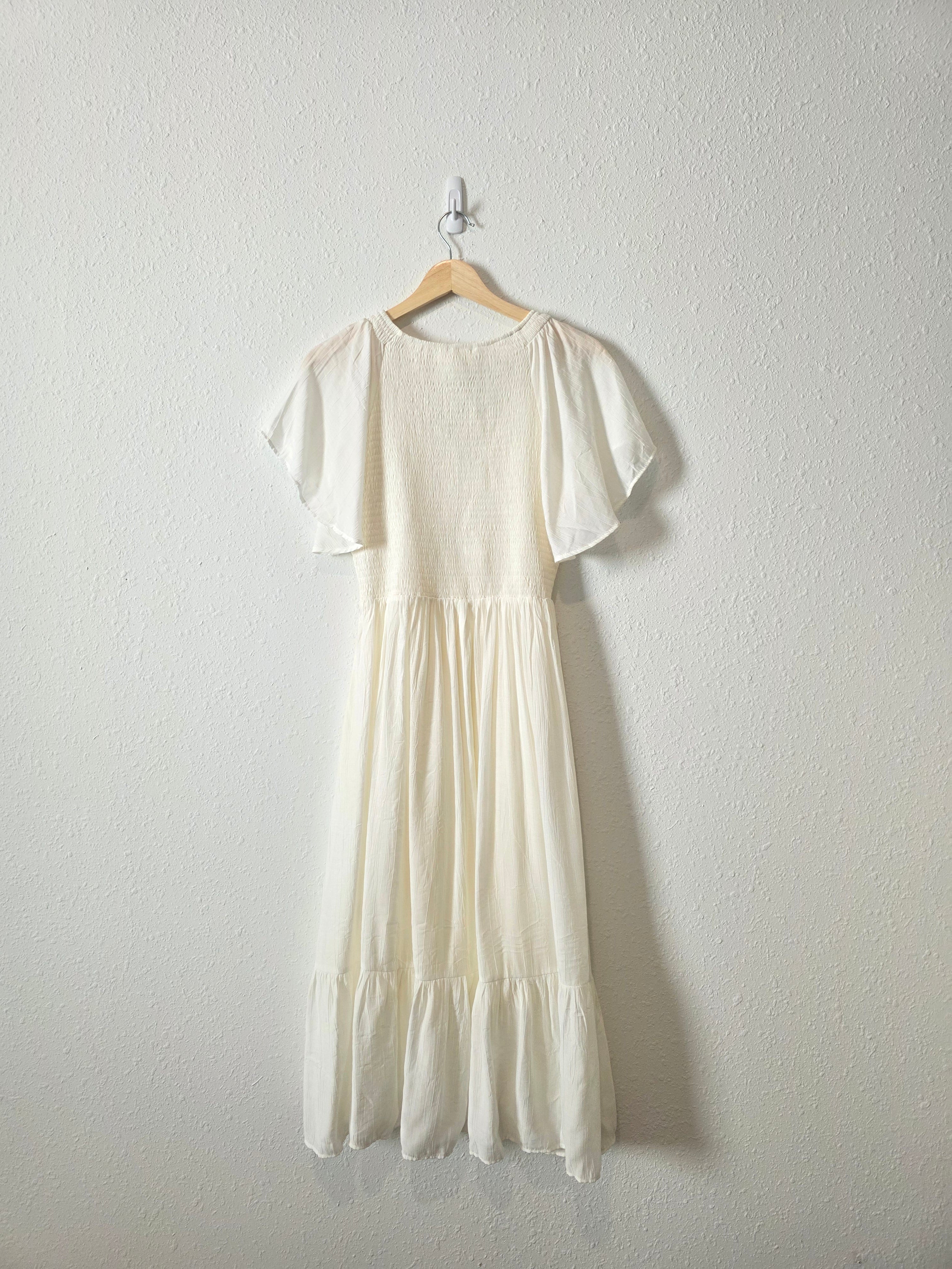 Listicle Smocked Midi Dress (S)